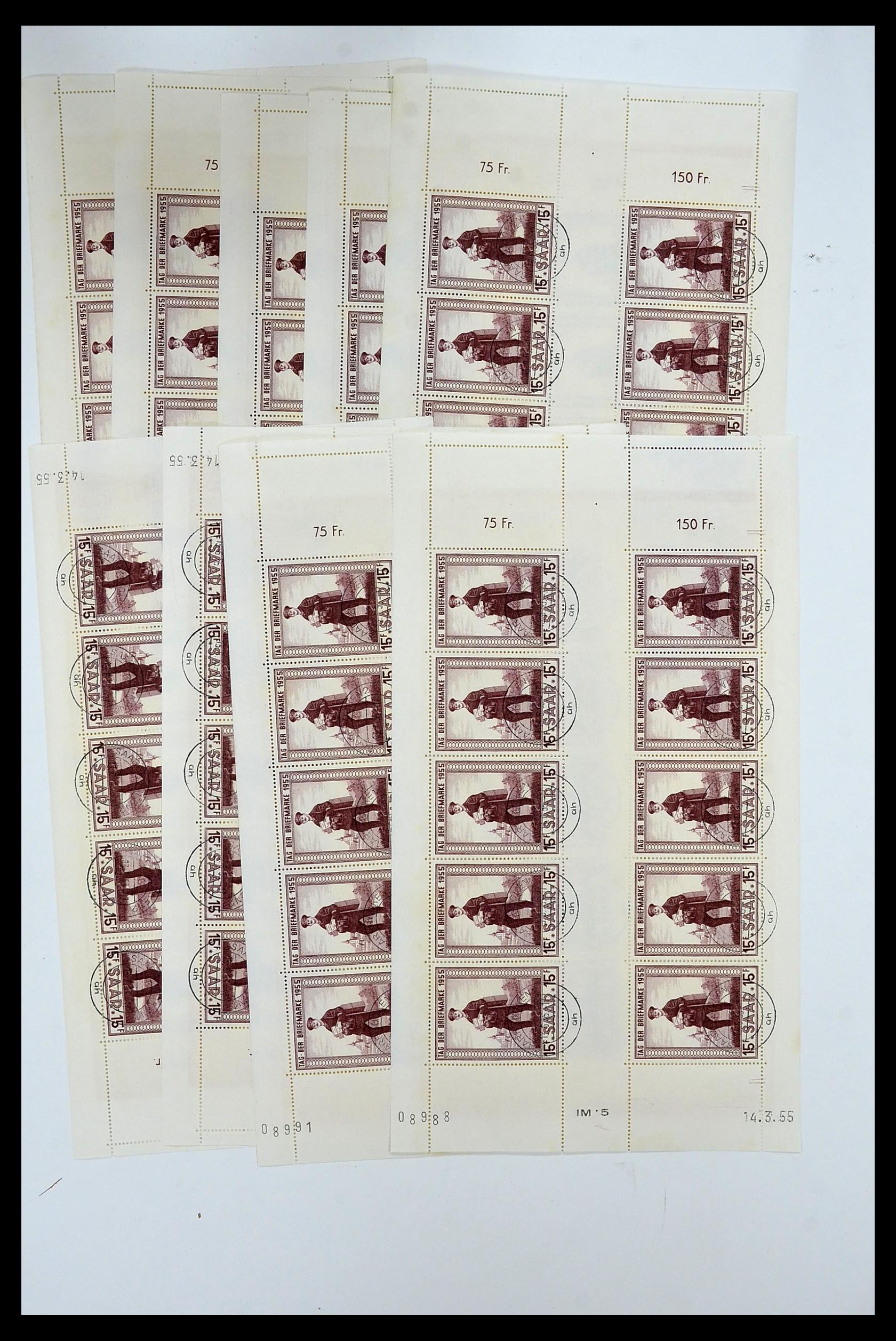 34403 038 - Postzegelverzameling 34403 Saar 1949-1959.