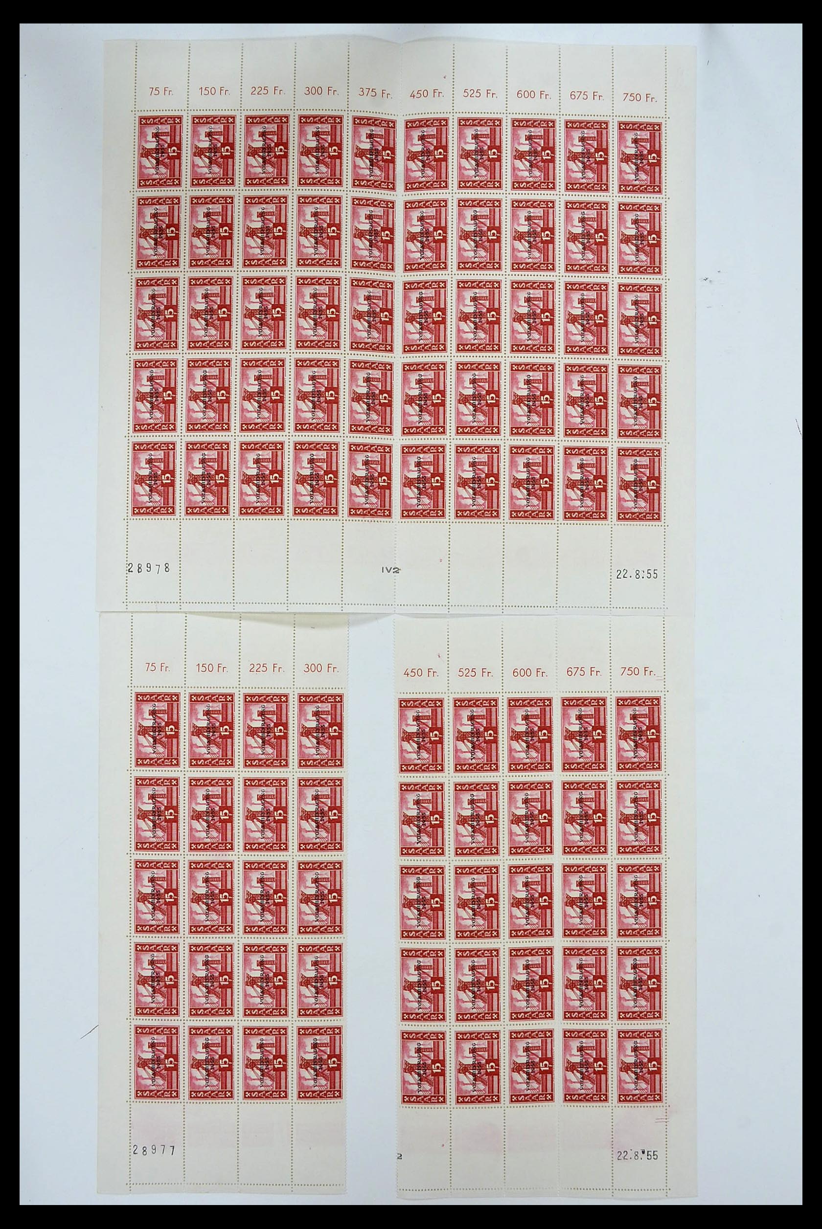 34403 039 - Postzegelverzameling 34403 Saar 1949-1959.