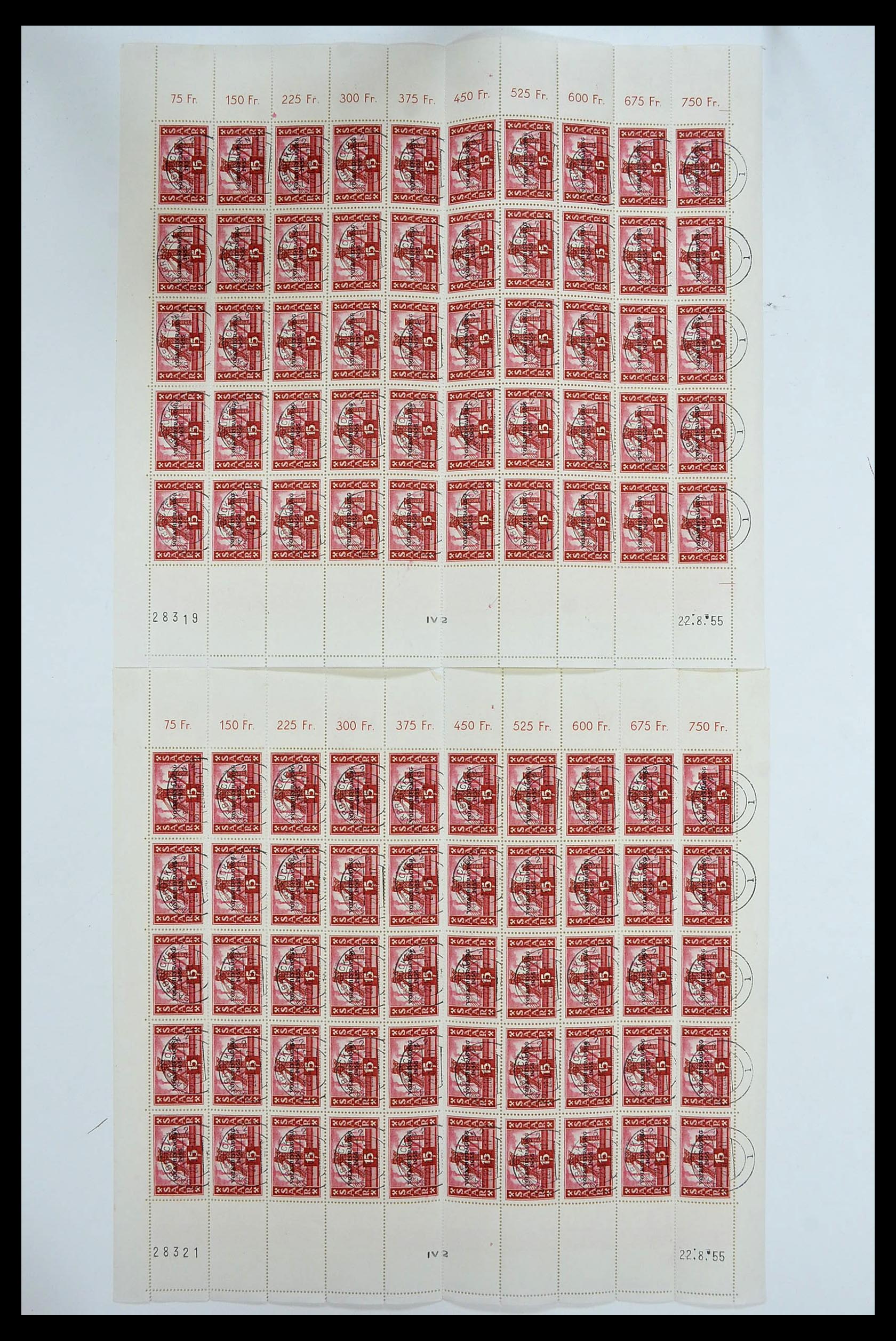 34403 040 - Postzegelverzameling 34403 Saar 1949-1959.