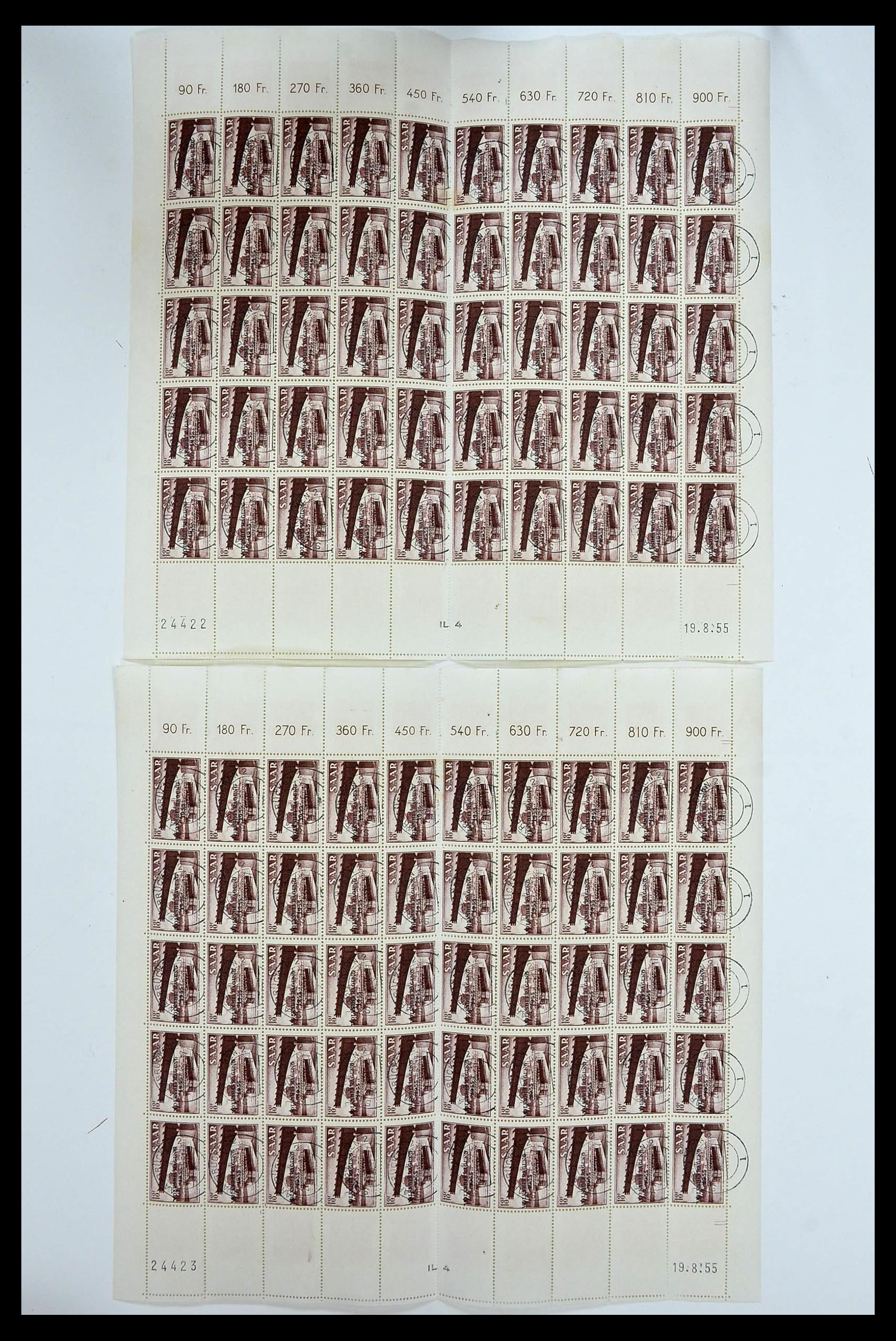 34403 042 - Postzegelverzameling 34403 Saar 1949-1959.