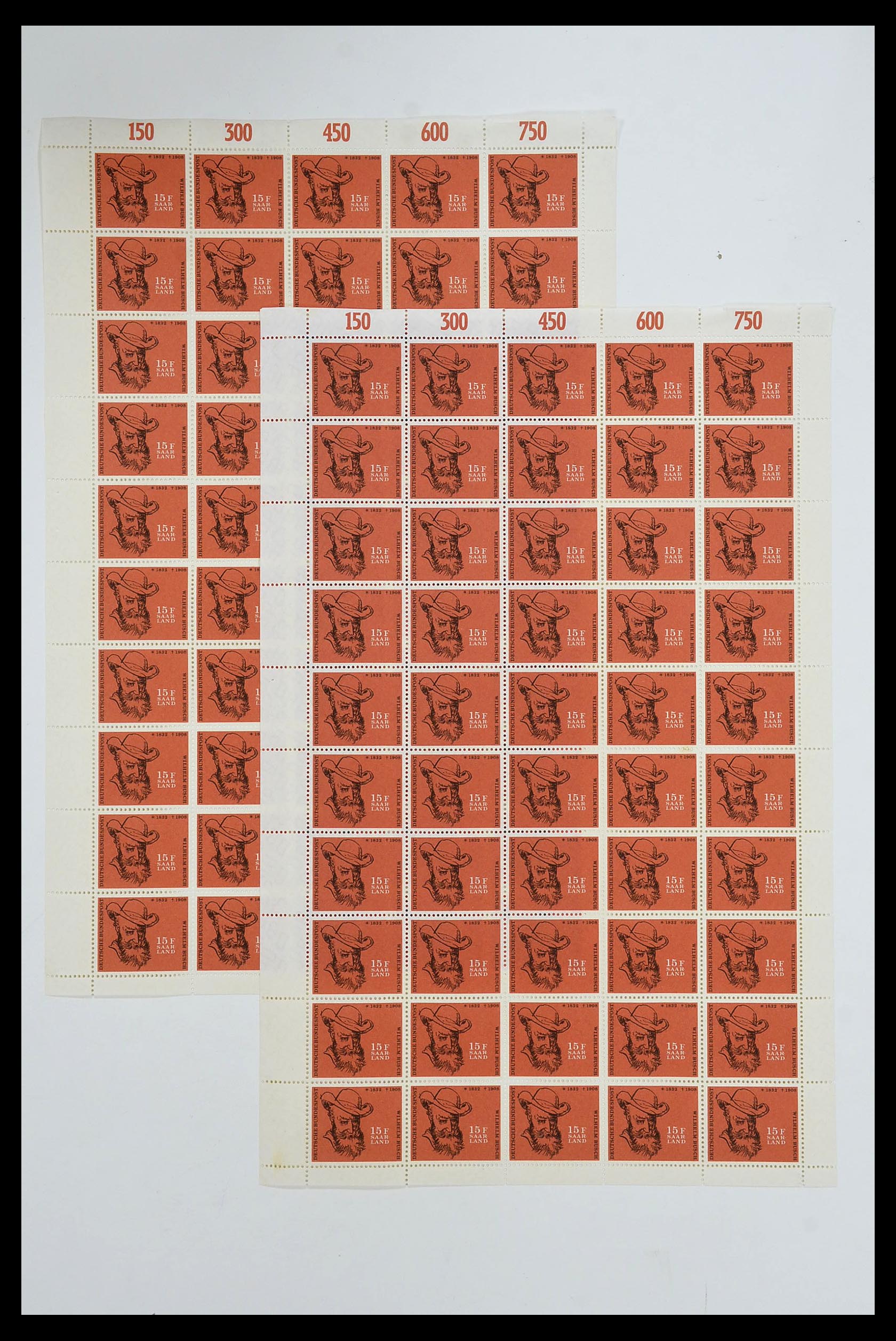 34403 047 - Postzegelverzameling 34403 Saar 1949-1959.