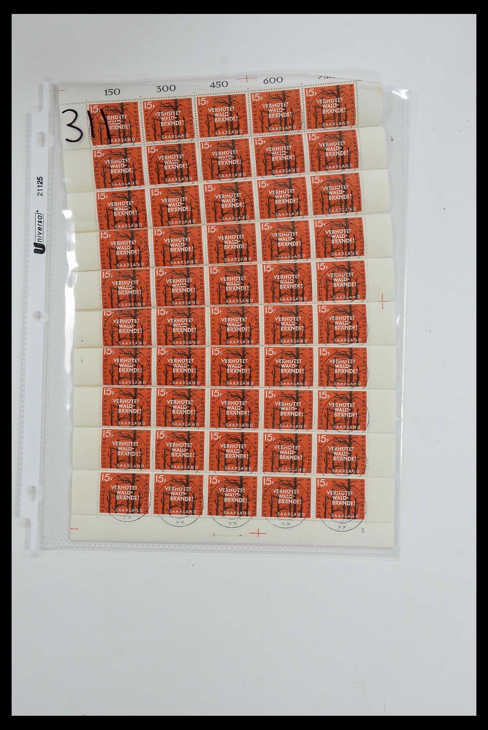 34403 049 - Postzegelverzameling 34403 Saar 1949-1959.