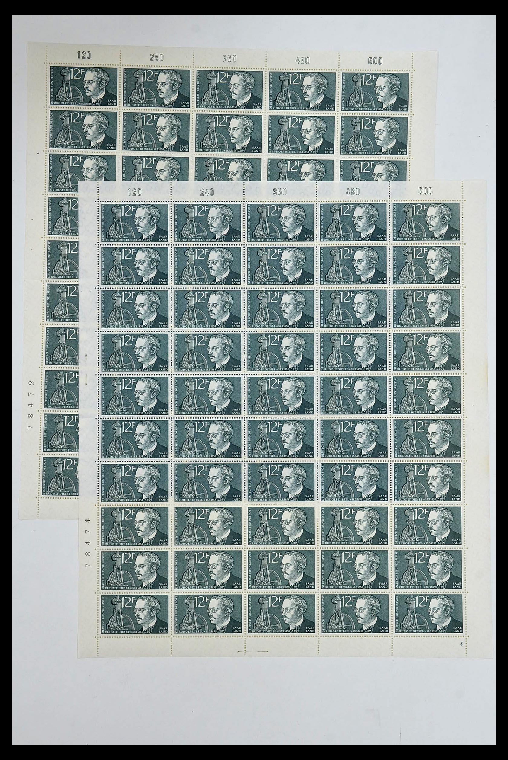 34403 050 - Postzegelverzameling 34403 Saar 1949-1959.