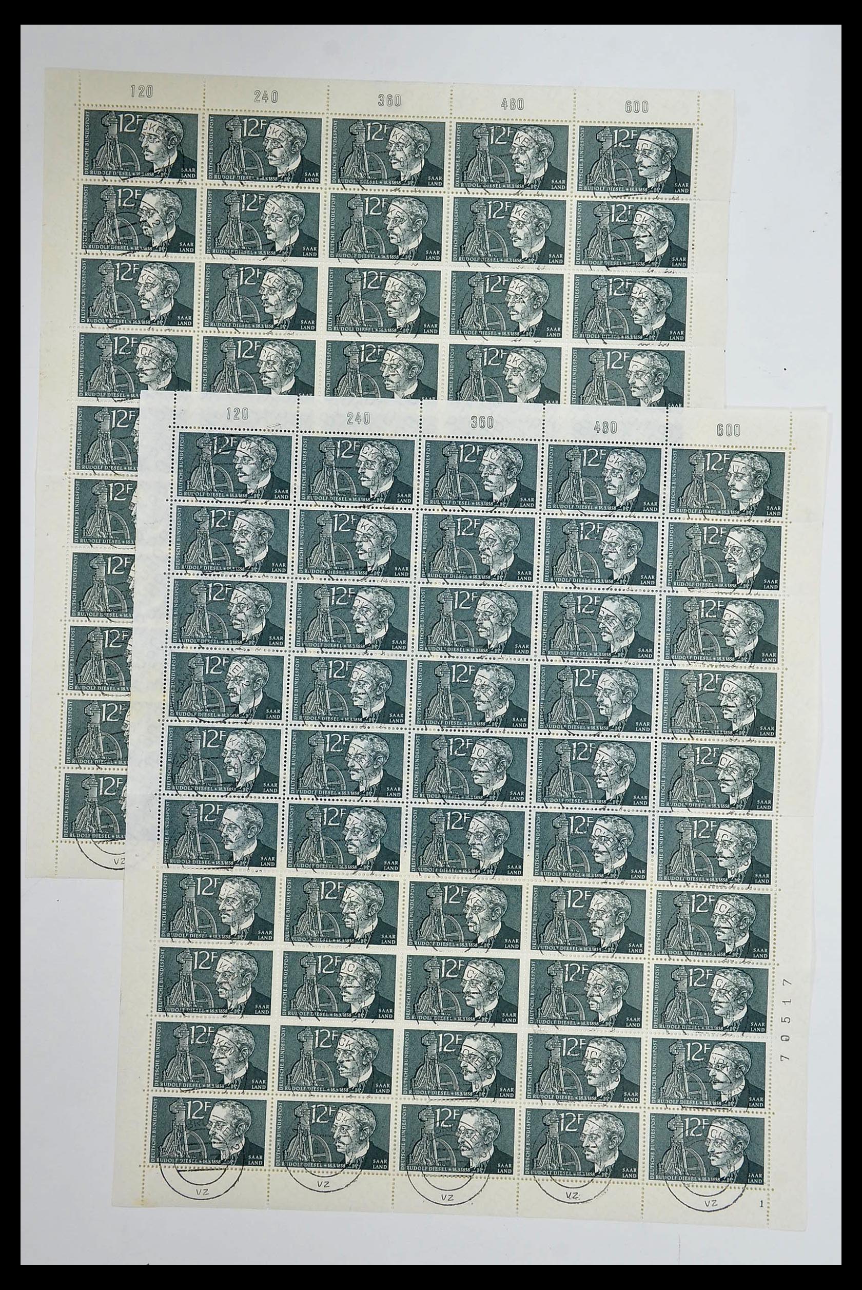 34403 051 - Postzegelverzameling 34403 Saar 1949-1959.