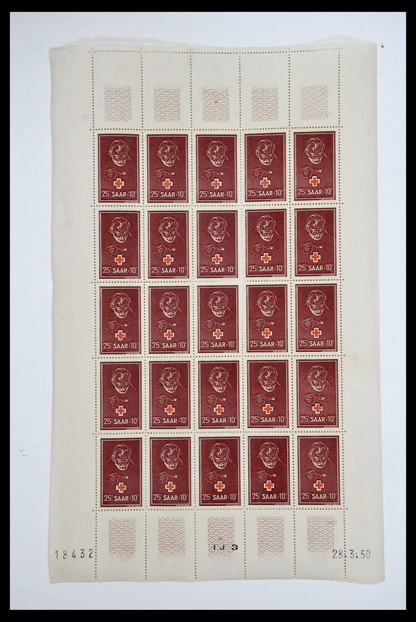34403 054 - Postzegelverzameling 34403 Saar 1949-1959.