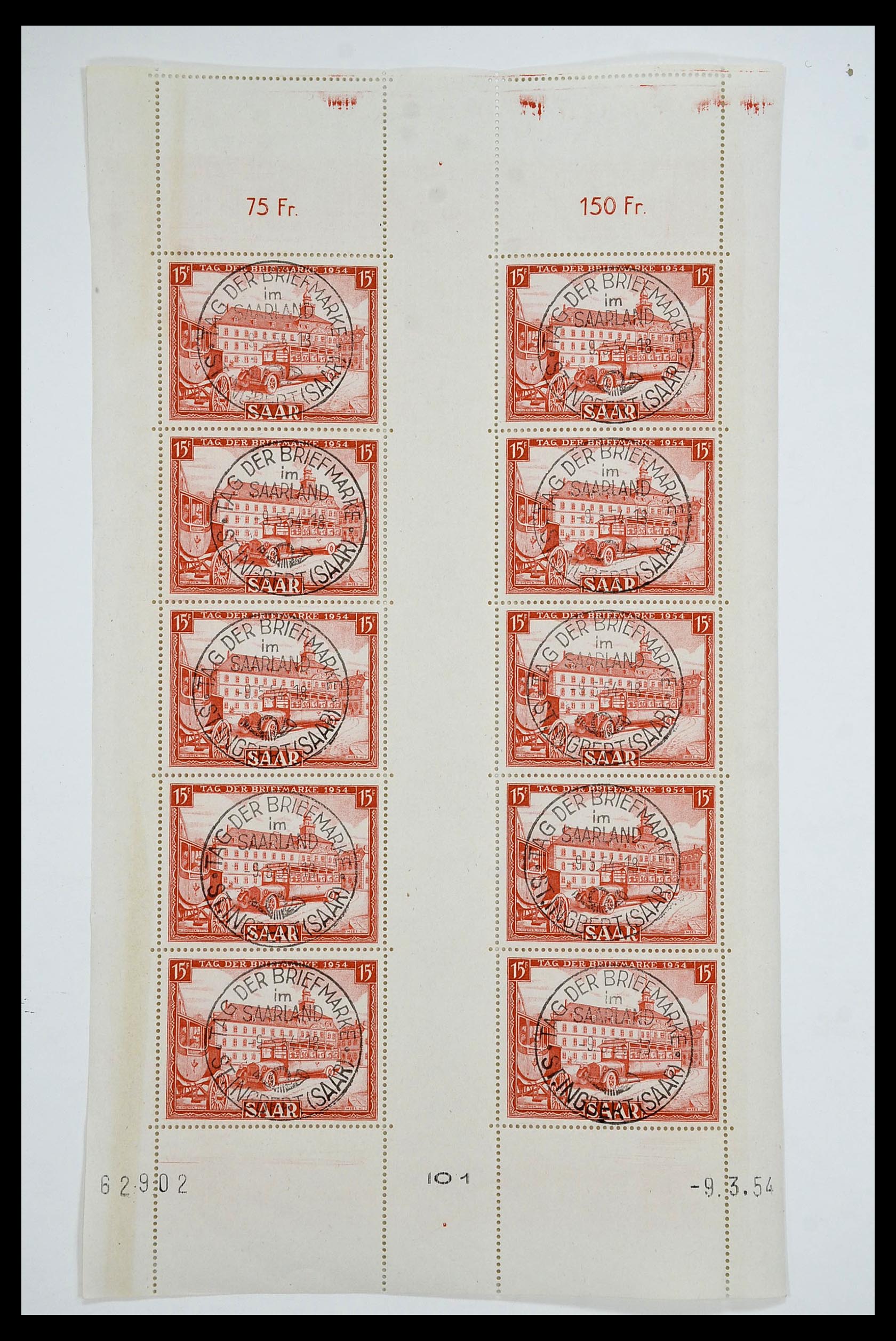 34403 101 - Postzegelverzameling 34403 Saar 1949-1959.