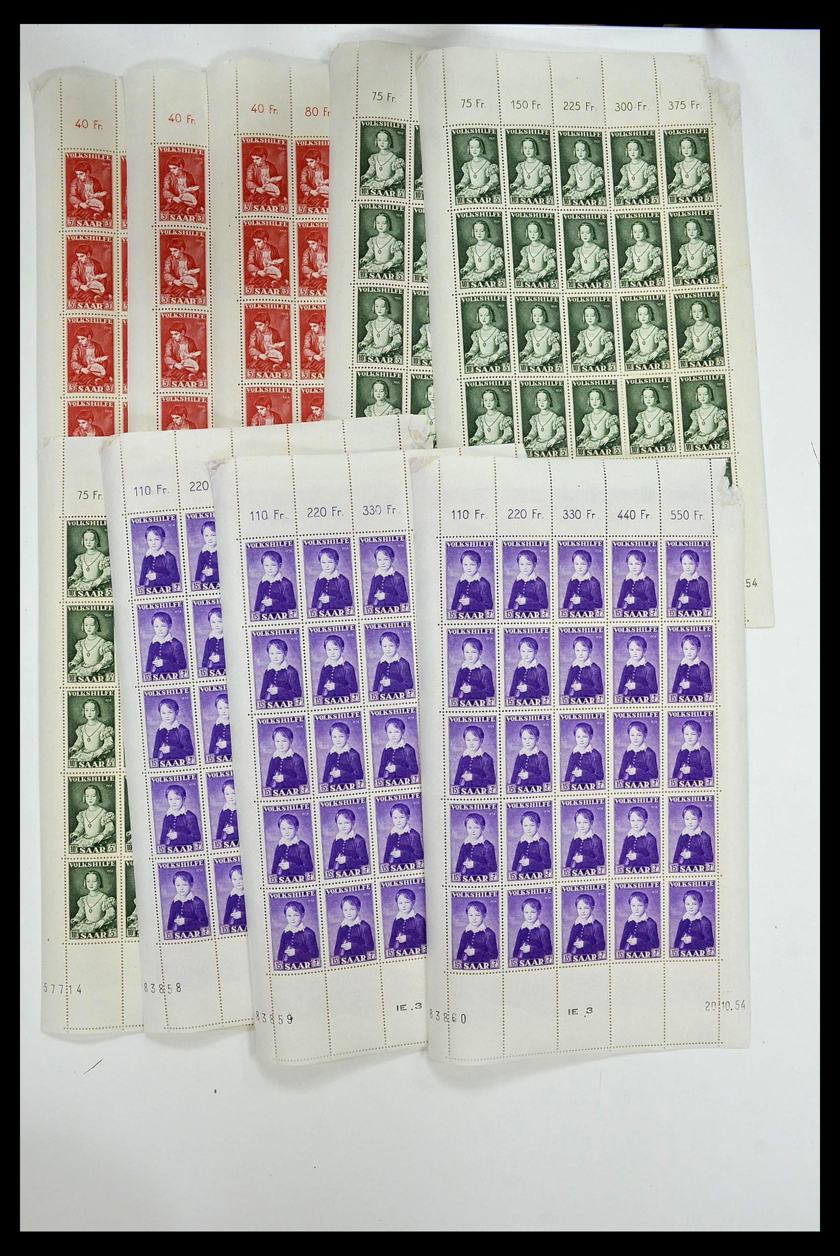 34403 103 - Postzegelverzameling 34403 Saar 1949-1959.