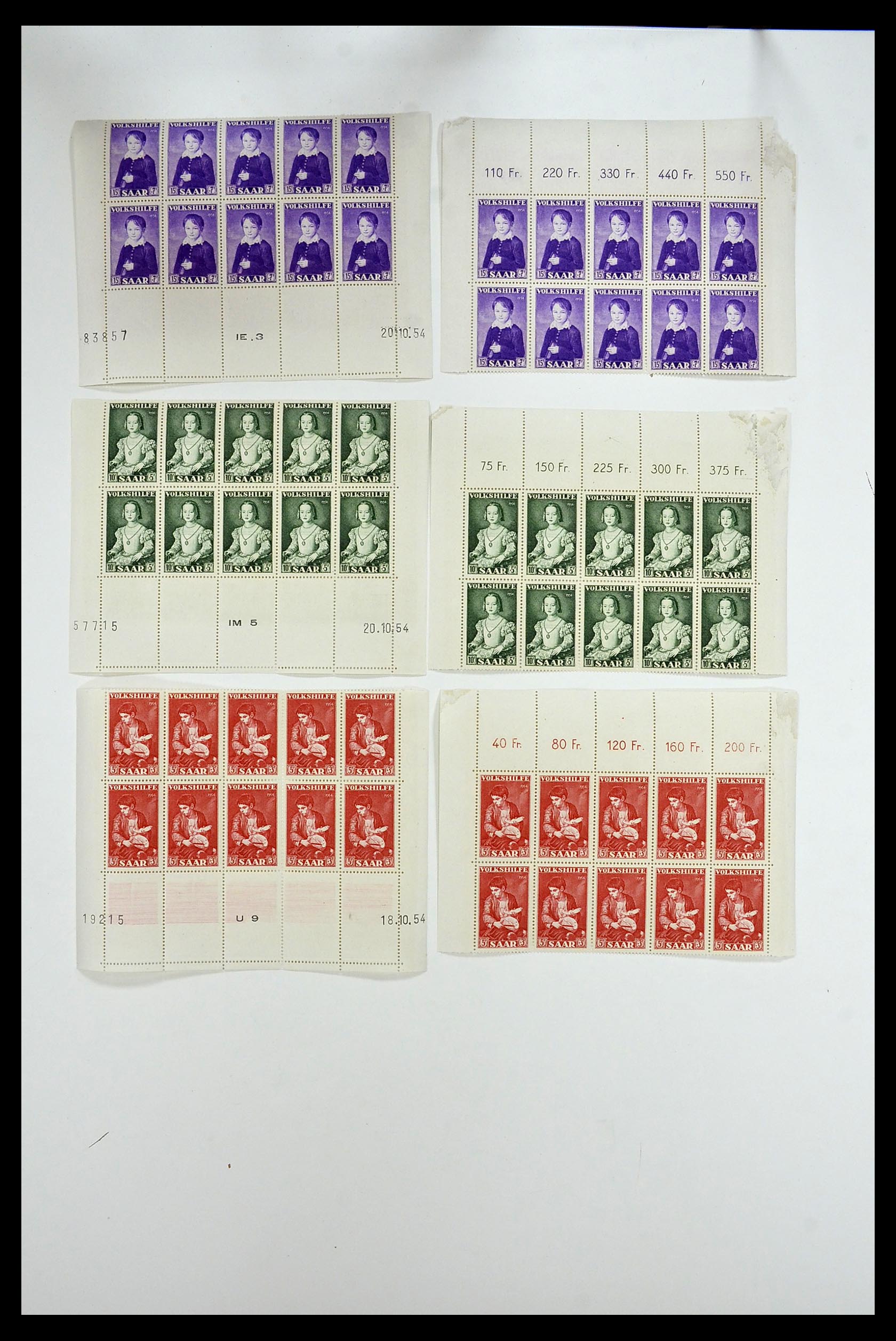 34403 104 - Postzegelverzameling 34403 Saar 1949-1959.