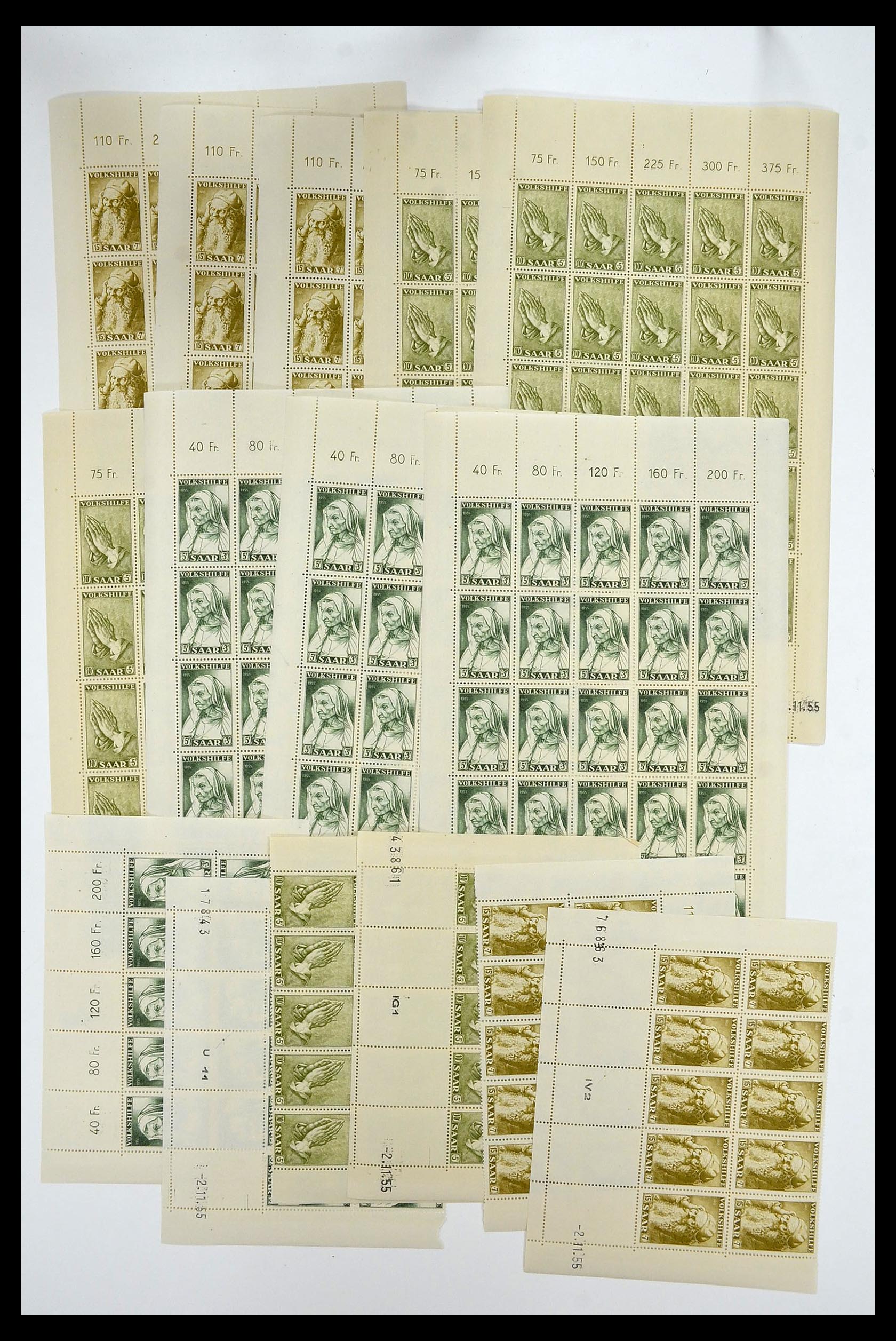 34403 107 - Postzegelverzameling 34403 Saar 1949-1959.