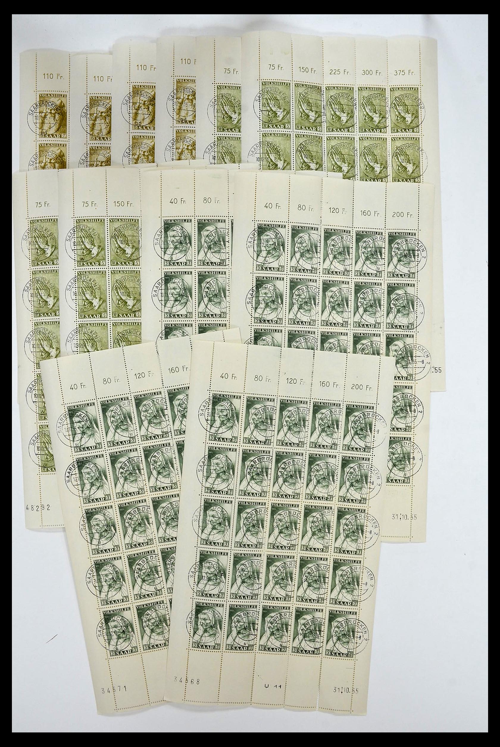 34403 108 - Postzegelverzameling 34403 Saar 1949-1959.
