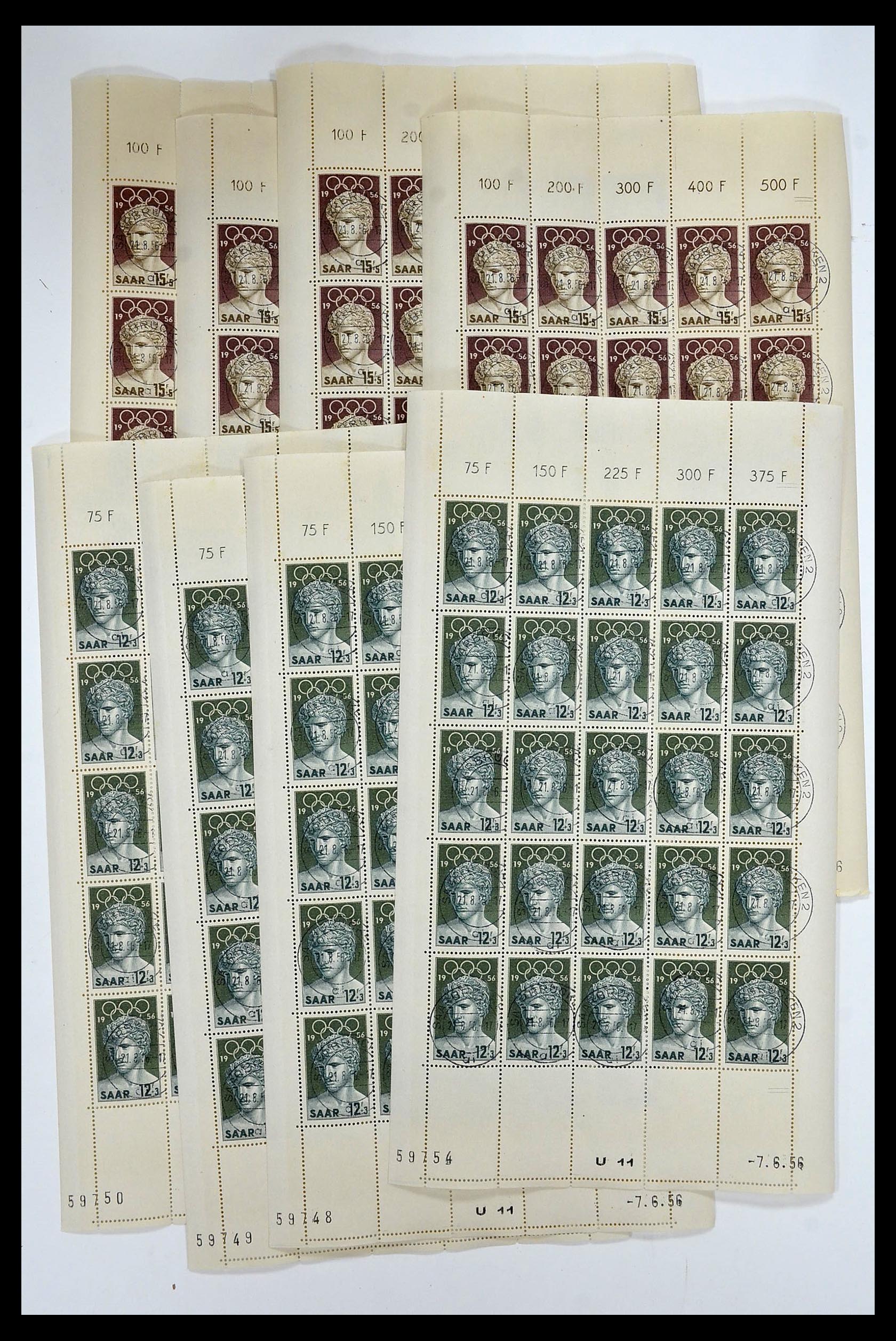 34403 113 - Postzegelverzameling 34403 Saar 1949-1959.