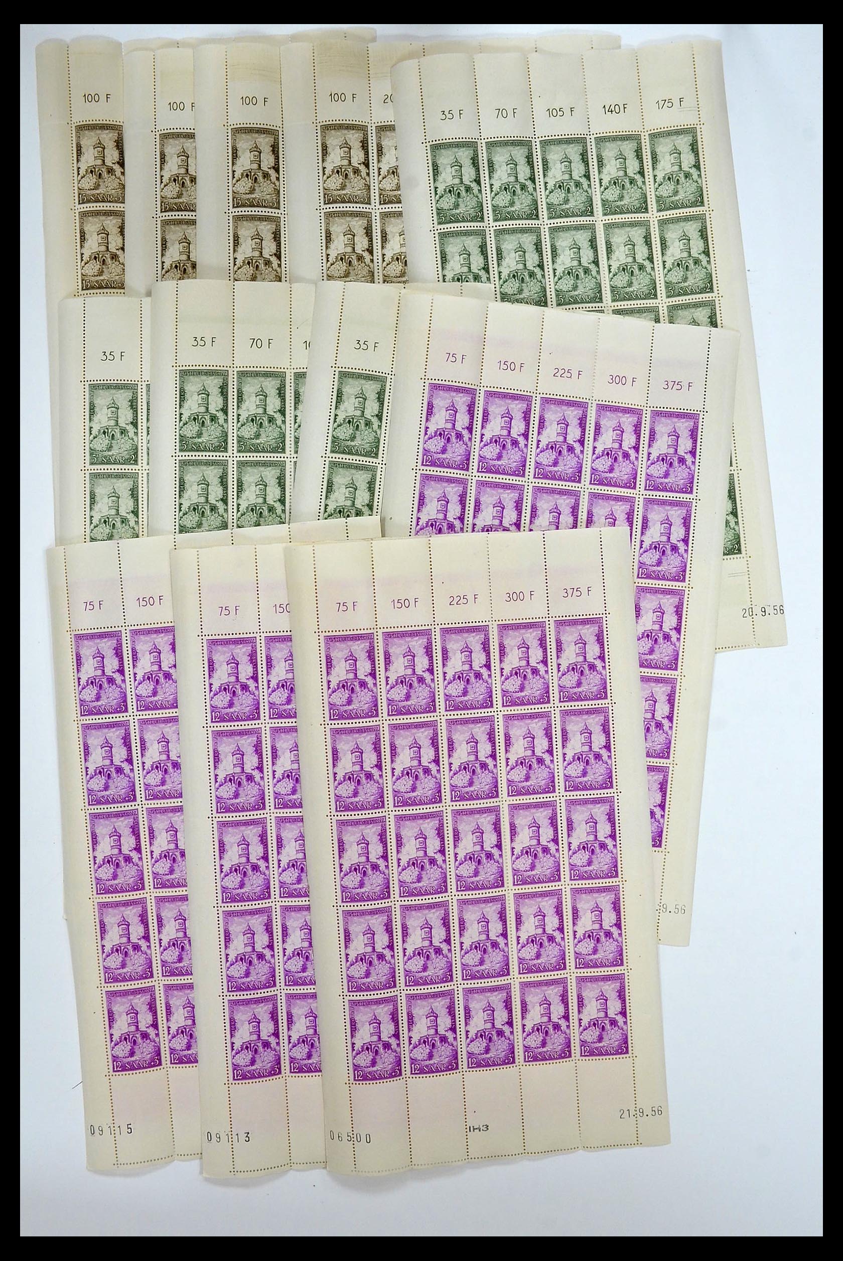 34403 114 - Postzegelverzameling 34403 Saar 1949-1959.