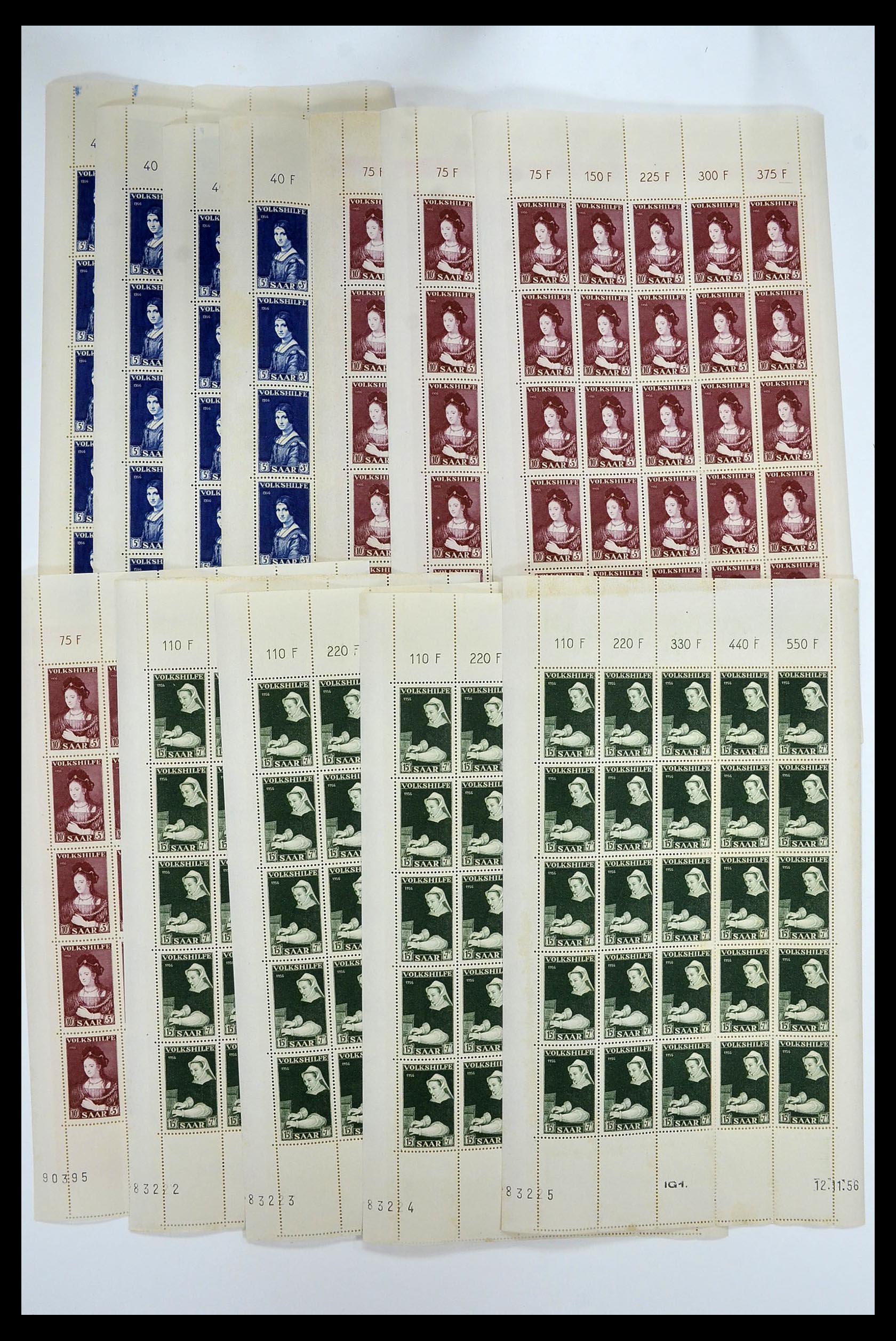 34403 117 - Postzegelverzameling 34403 Saar 1949-1959.