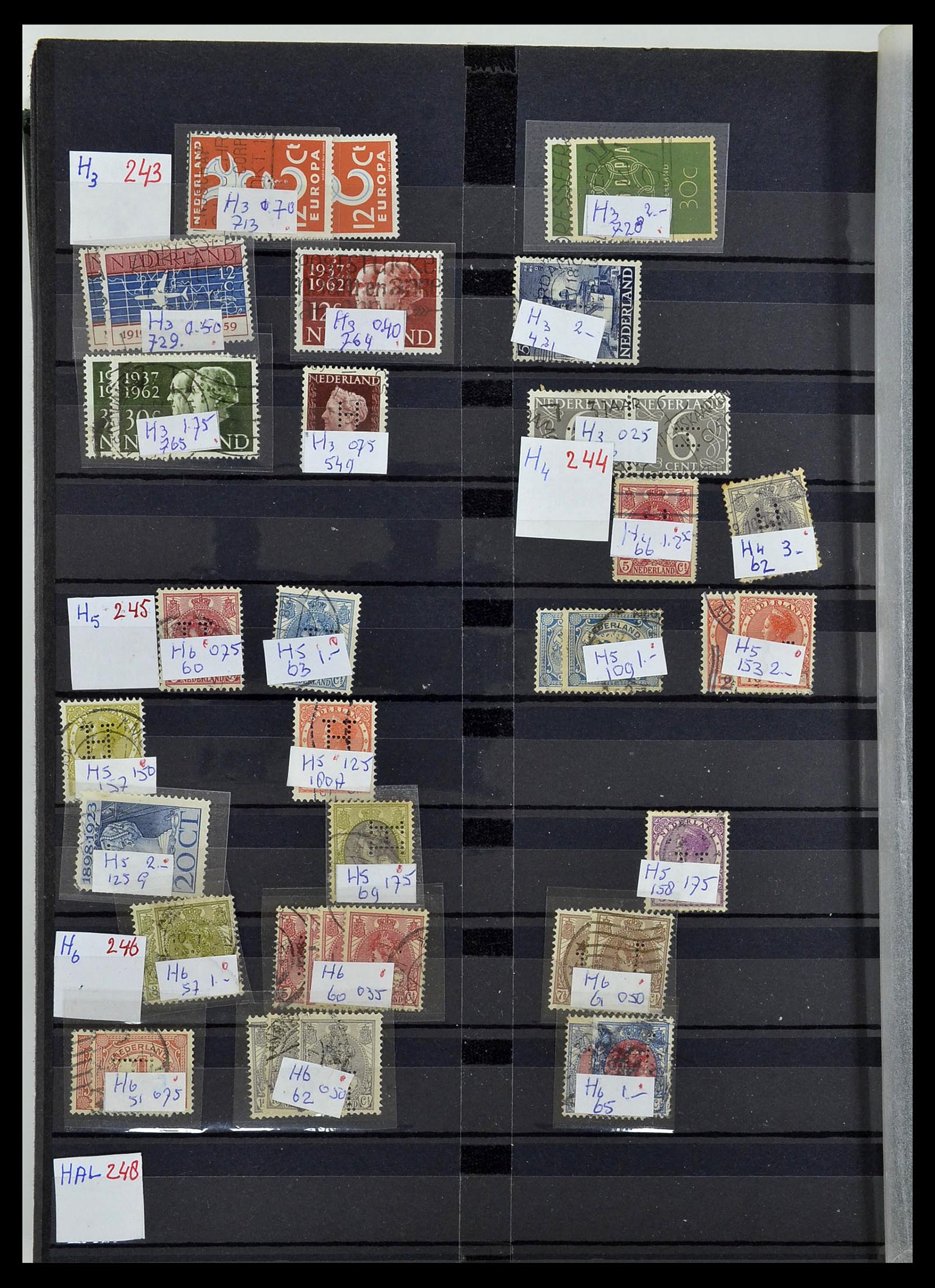 34407 042 - Postzegelverzameling 34407 Nederland firmaperforaties 1872-1980.