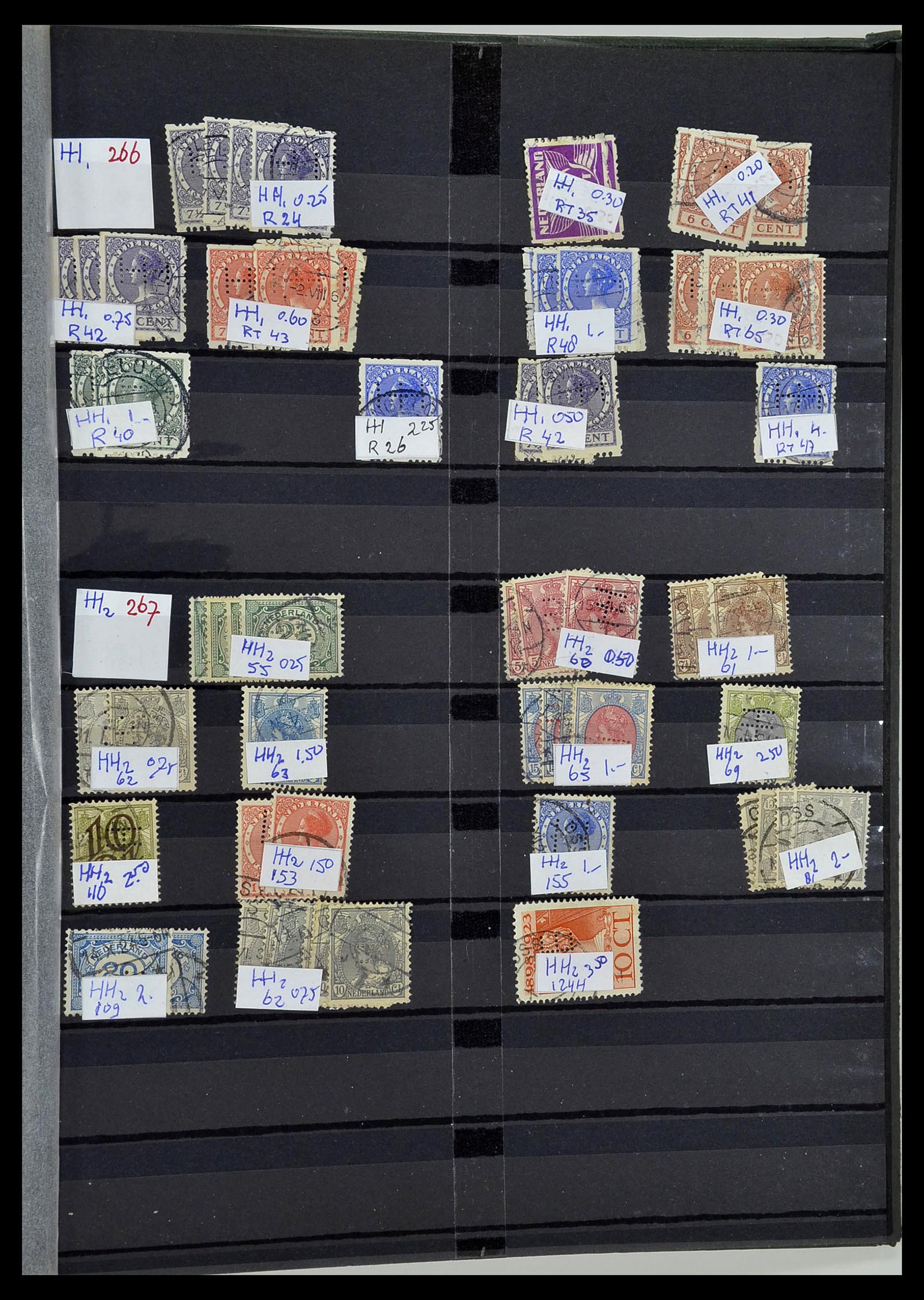 34407 047 - Postzegelverzameling 34407 Nederland firmaperforaties 1872-1980.