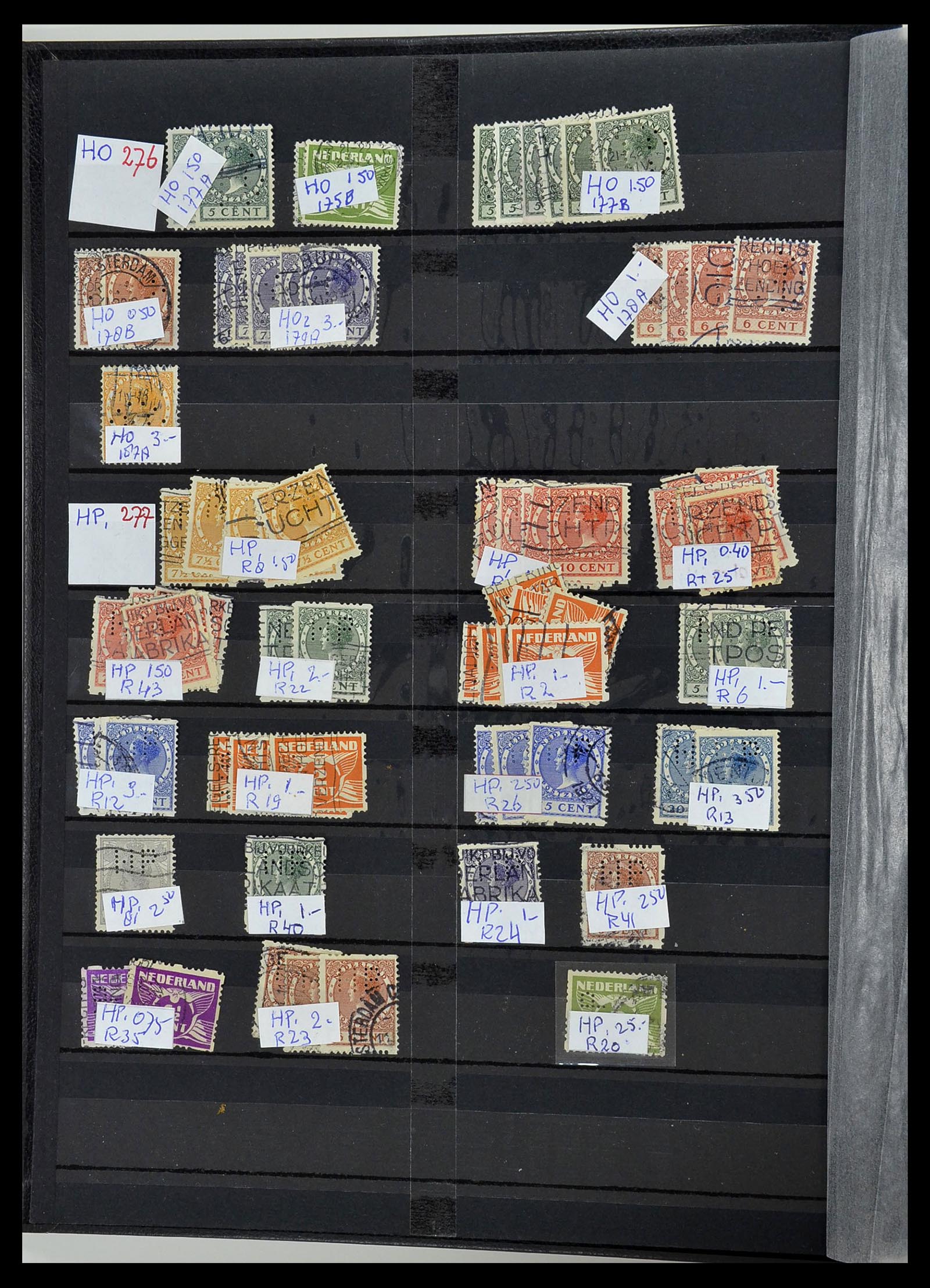 34407 050 - Postzegelverzameling 34407 Nederland firmaperforaties 1872-1980.