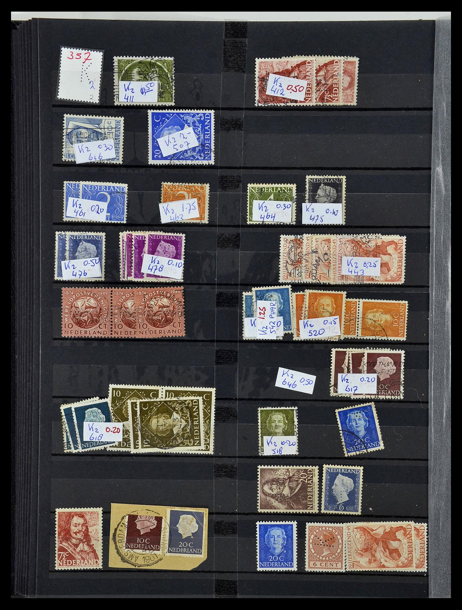 34407 064 - Postzegelverzameling 34407 Nederland firmaperforaties 1872-1980.