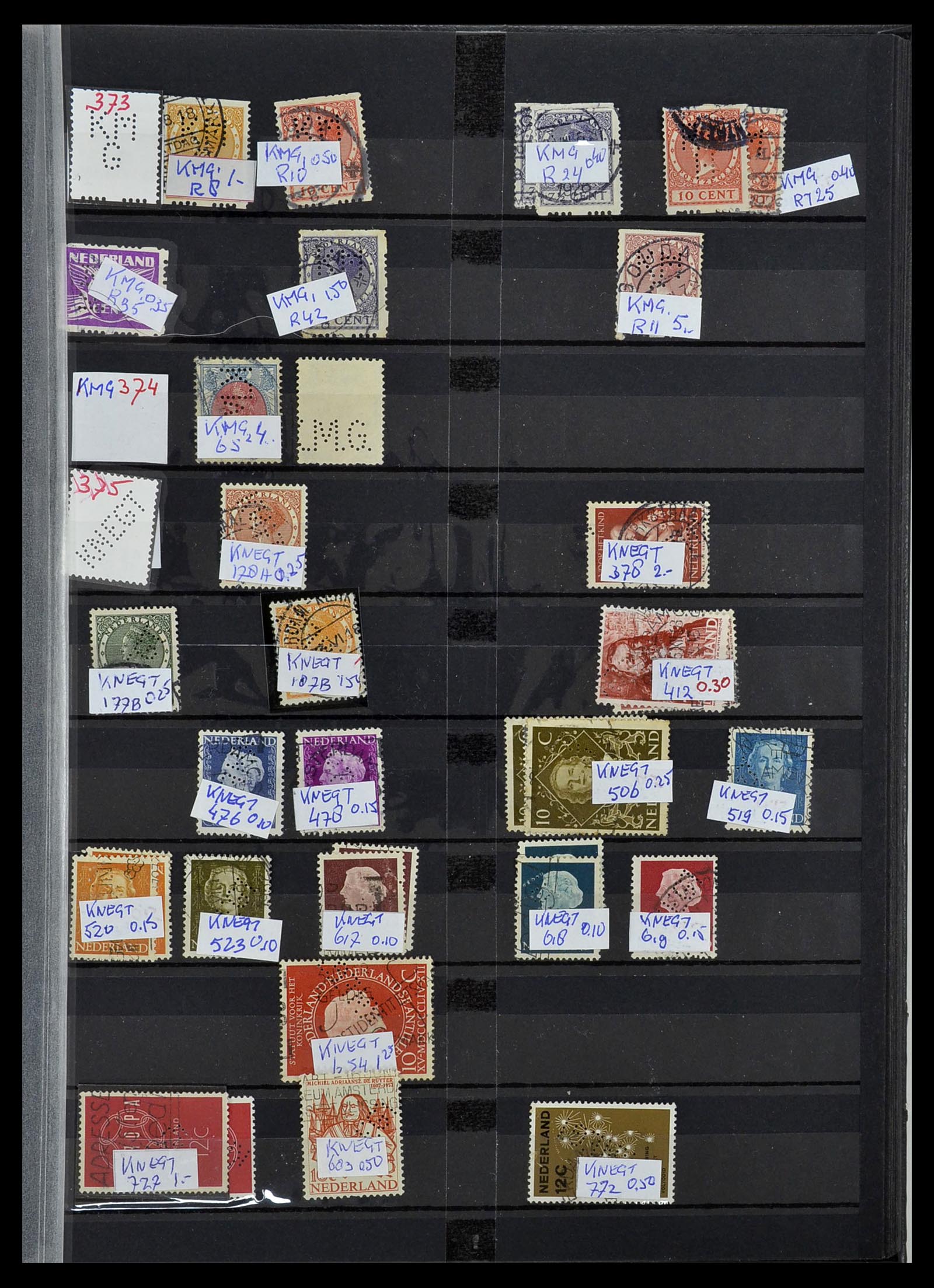 34407 069 - Postzegelverzameling 34407 Nederland firmaperforaties 1872-1980.