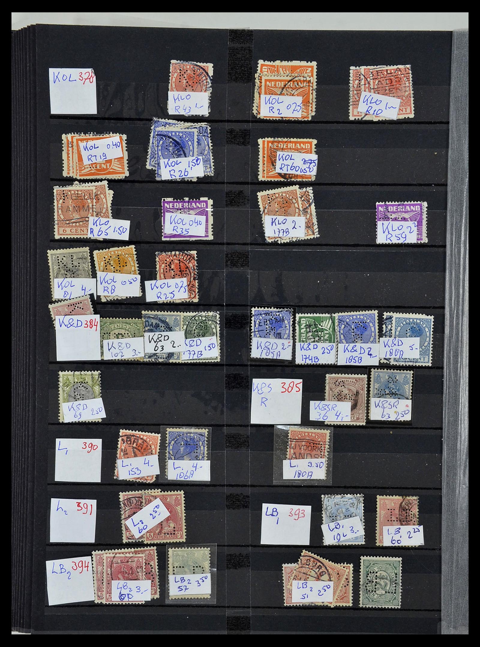 34407 070 - Postzegelverzameling 34407 Nederland firmaperforaties 1872-1980.