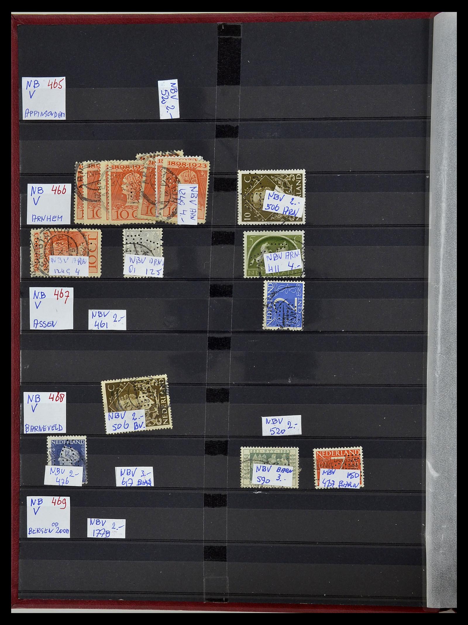 34407 079 - Postzegelverzameling 34407 Nederland firmaperforaties 1872-1980.