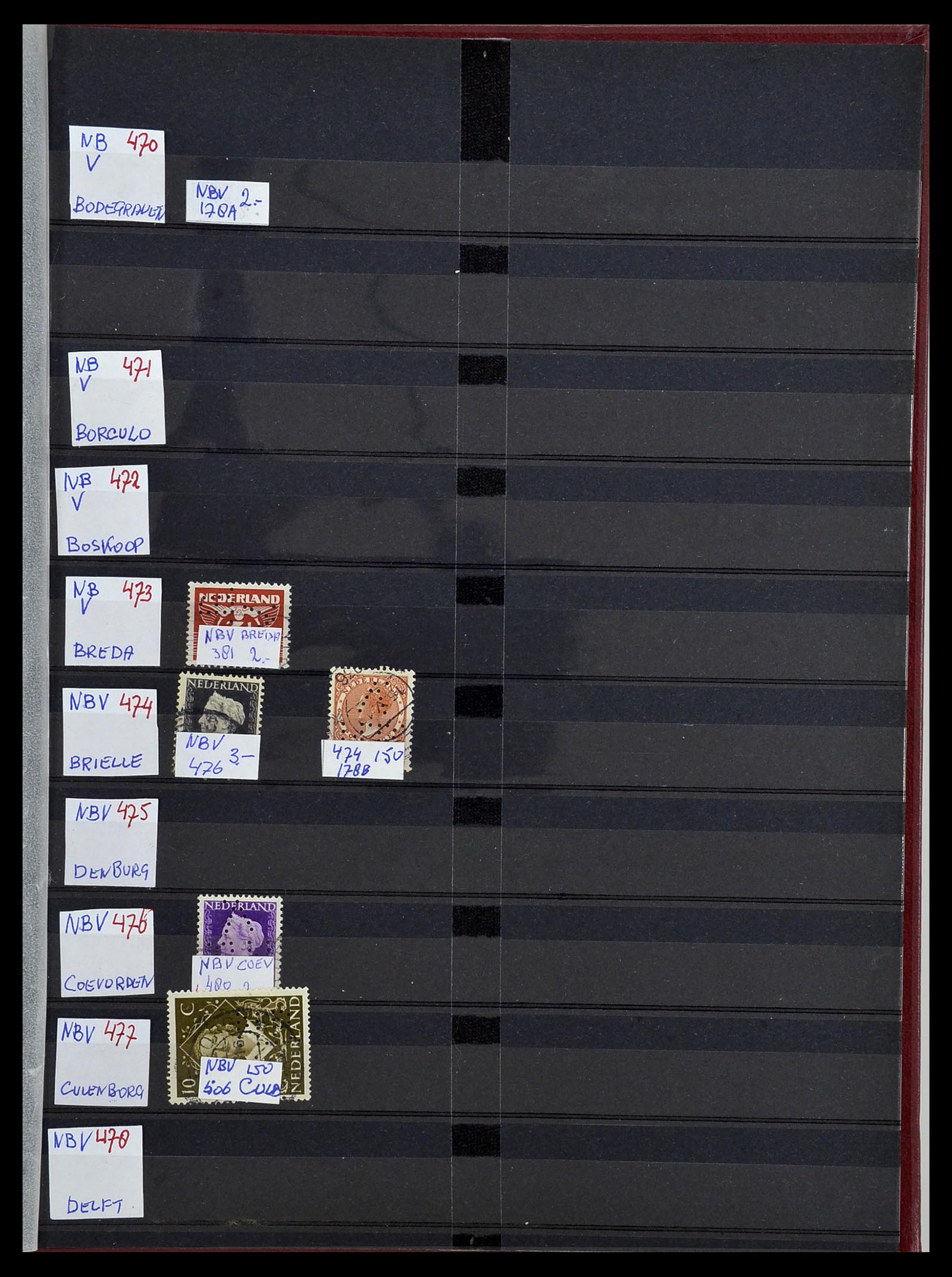 34407 080 - Postzegelverzameling 34407 Nederland firmaperforaties 1872-1980.