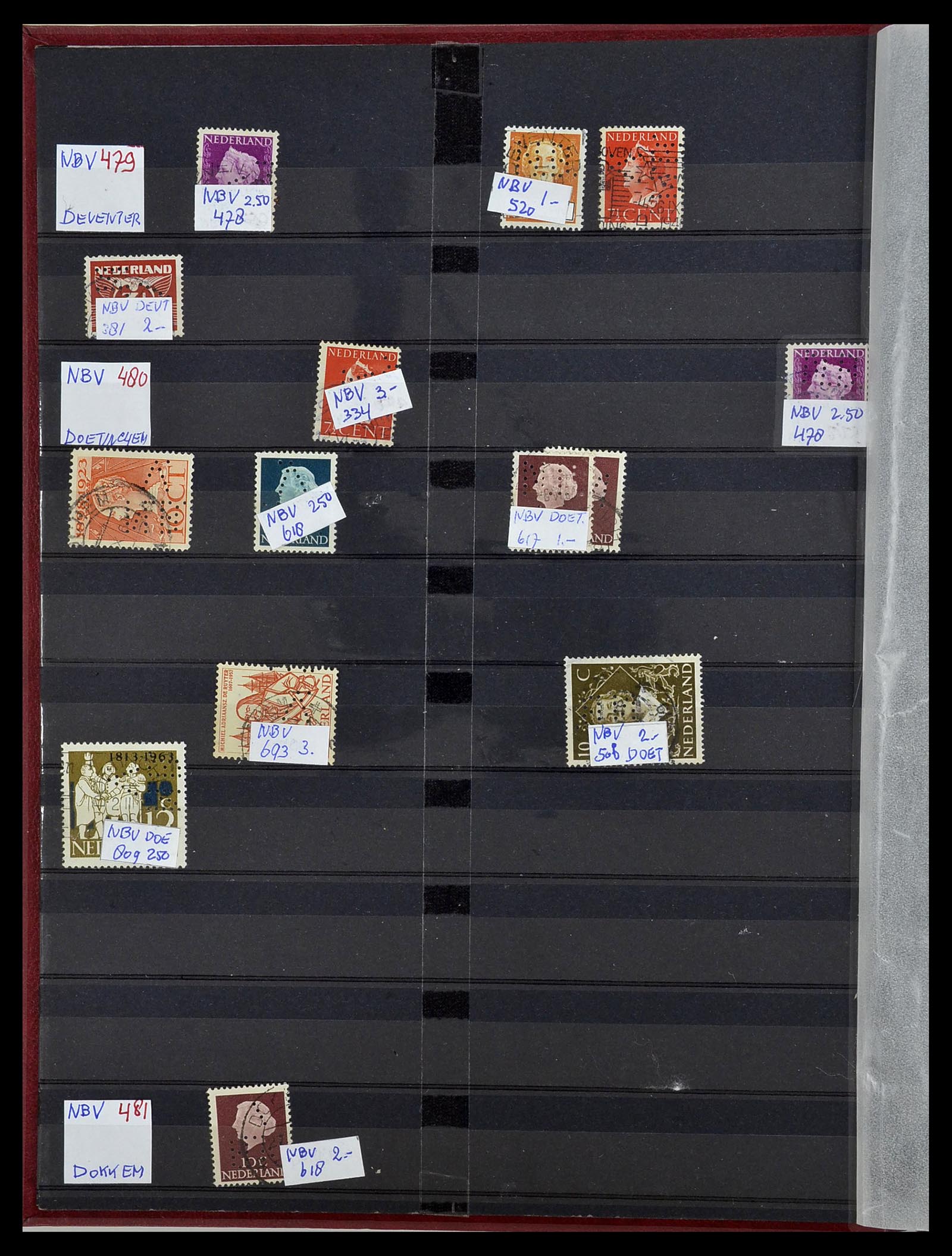 34407 081 - Postzegelverzameling 34407 Nederland firmaperforaties 1872-1980.