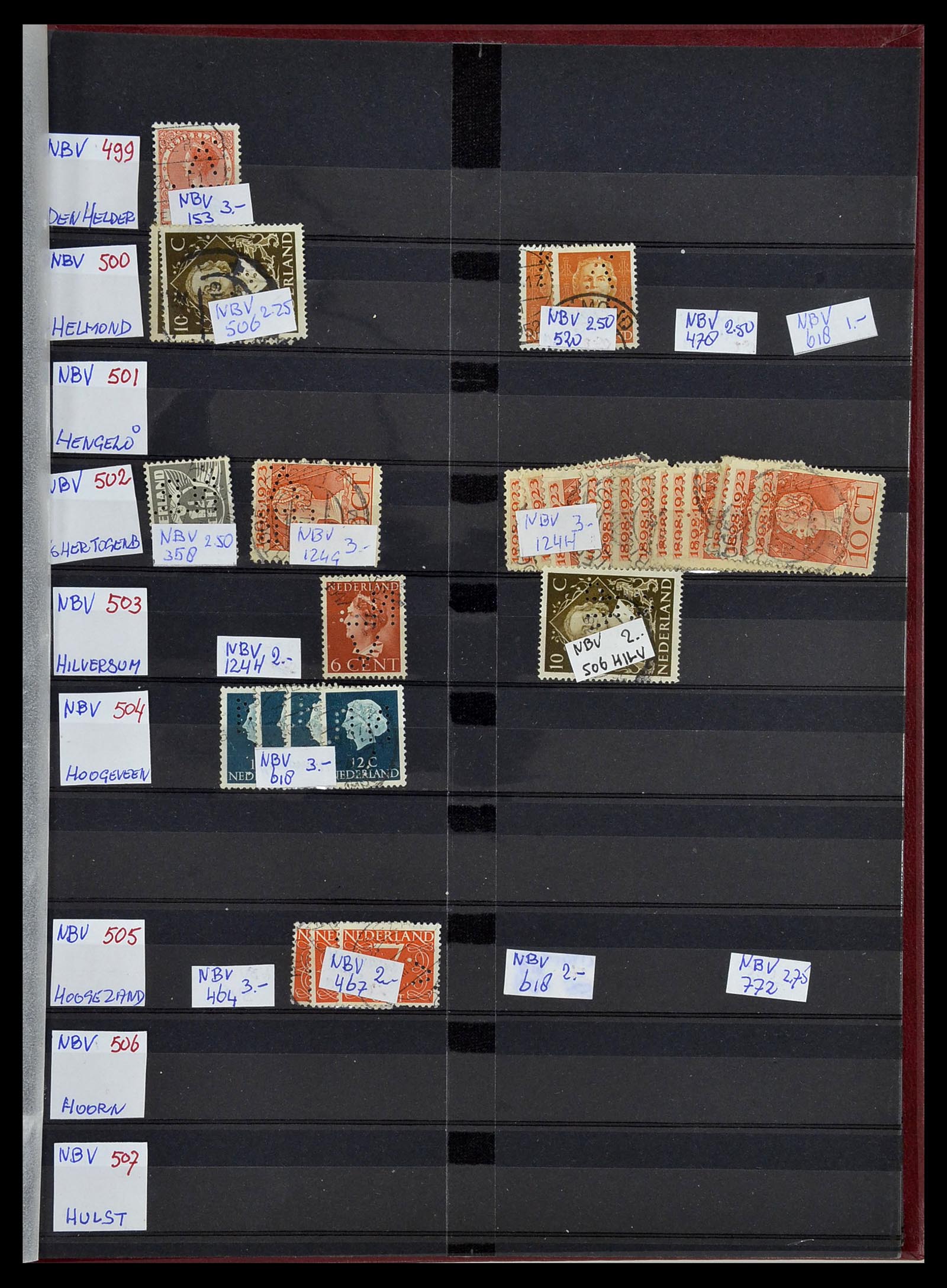 34407 084 - Postzegelverzameling 34407 Nederland firmaperforaties 1872-1980.