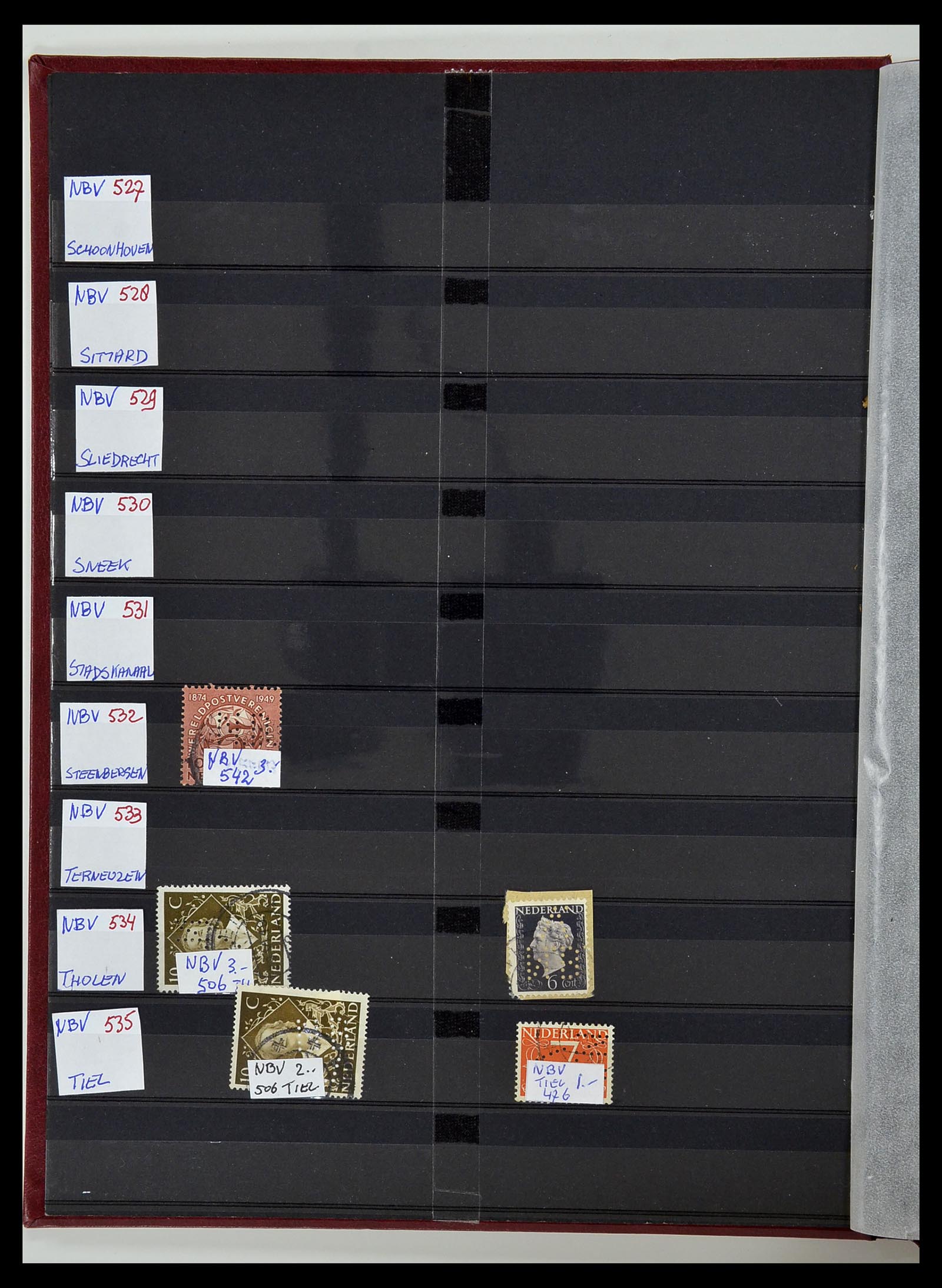 34407 087 - Postzegelverzameling 34407 Nederland firmaperforaties 1872-1980.