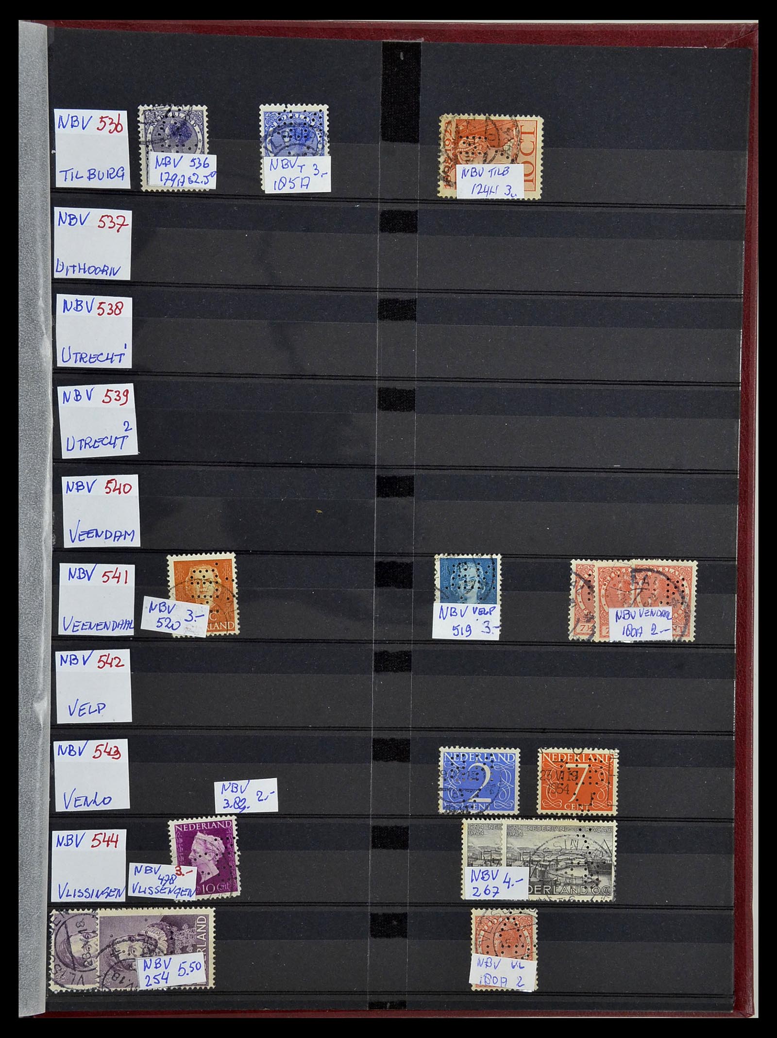 34407 088 - Postzegelverzameling 34407 Nederland firmaperforaties 1872-1980.