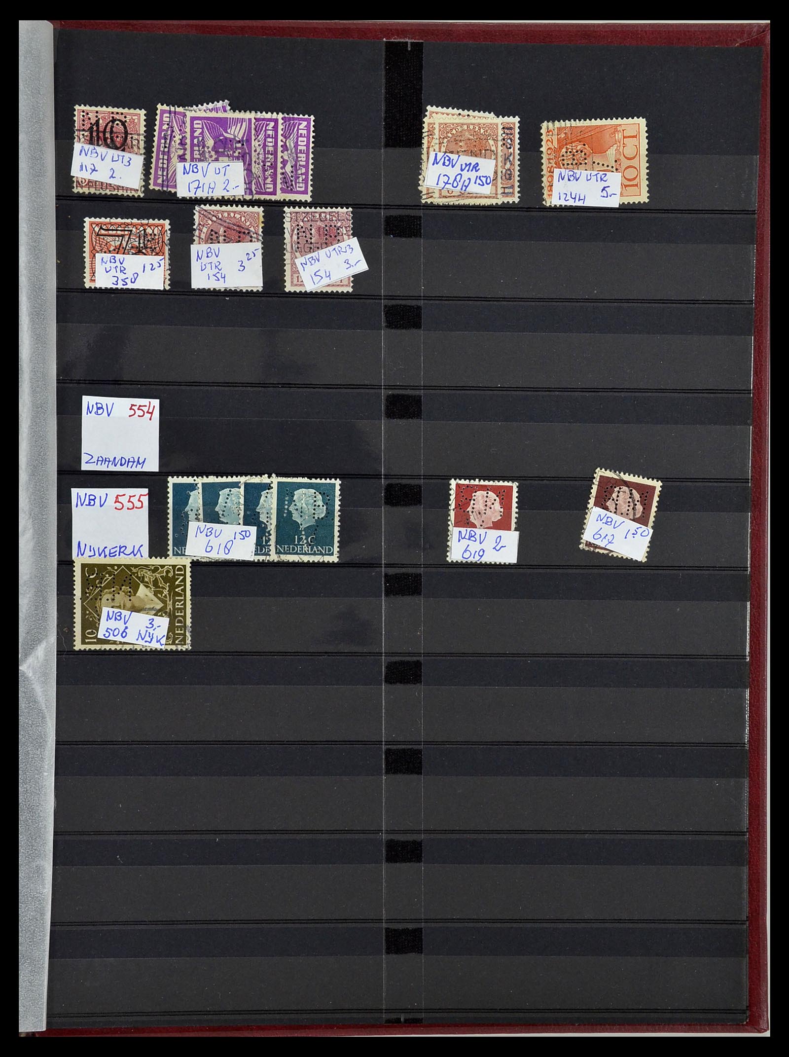 34407 090 - Postzegelverzameling 34407 Nederland firmaperforaties 1872-1980.