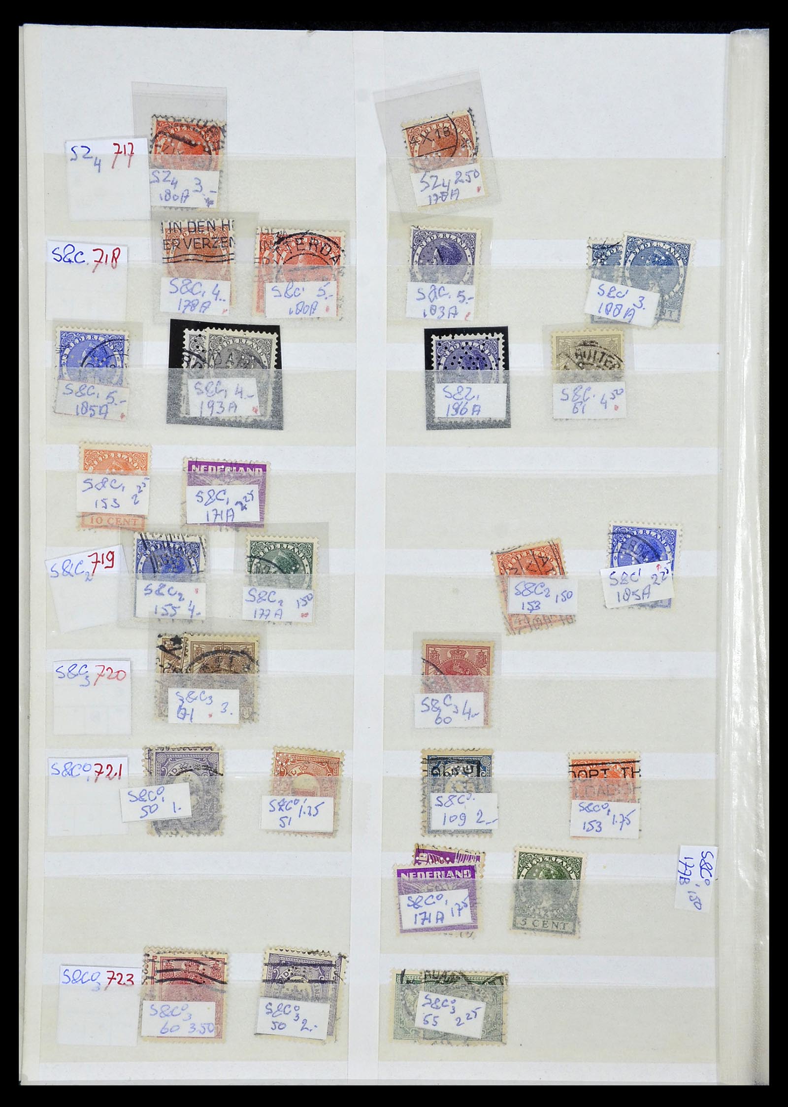 34407 123 - Postzegelverzameling 34407 Nederland firmaperforaties 1872-1980.