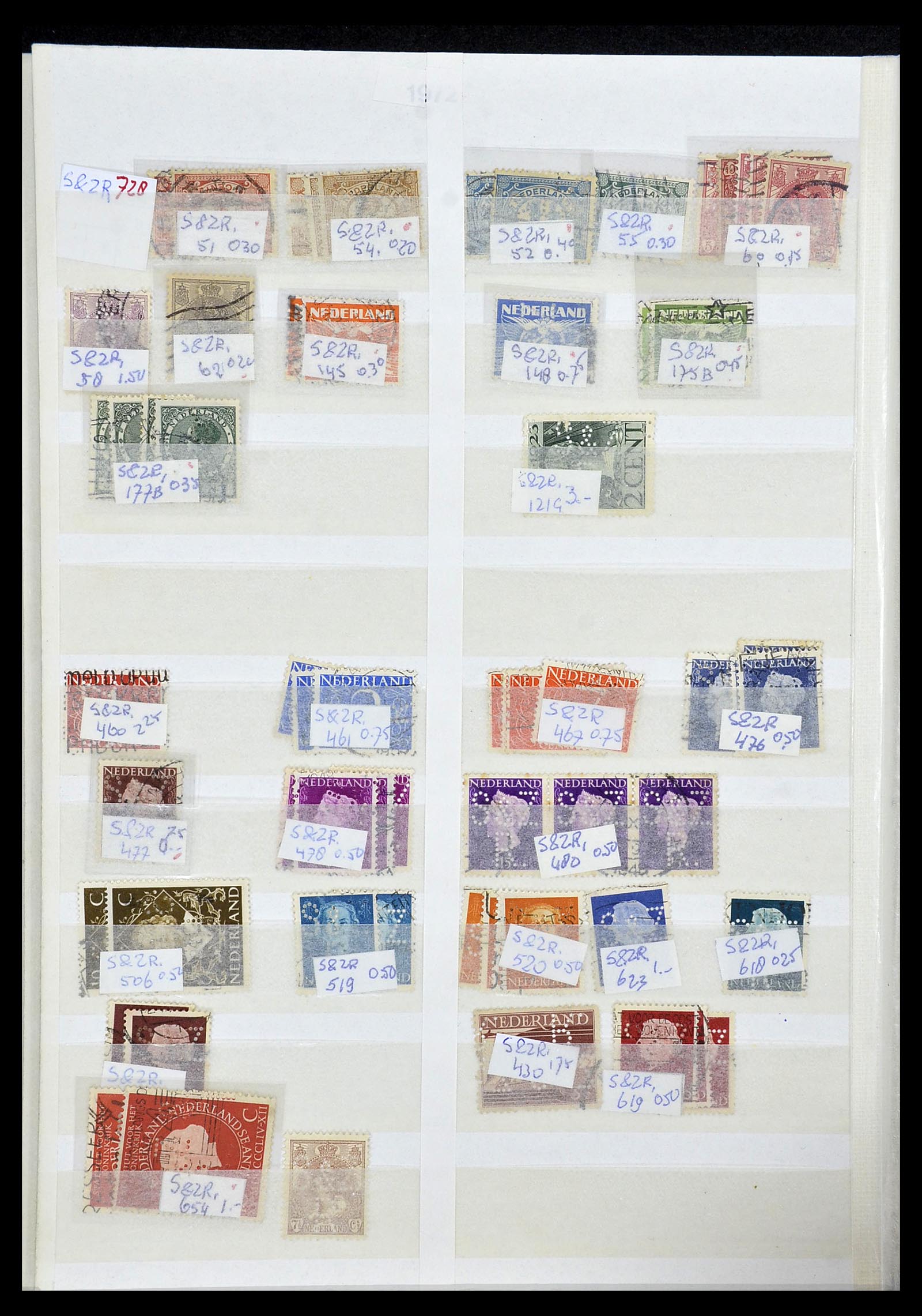 34407 125 - Postzegelverzameling 34407 Nederland firmaperforaties 1872-1980.