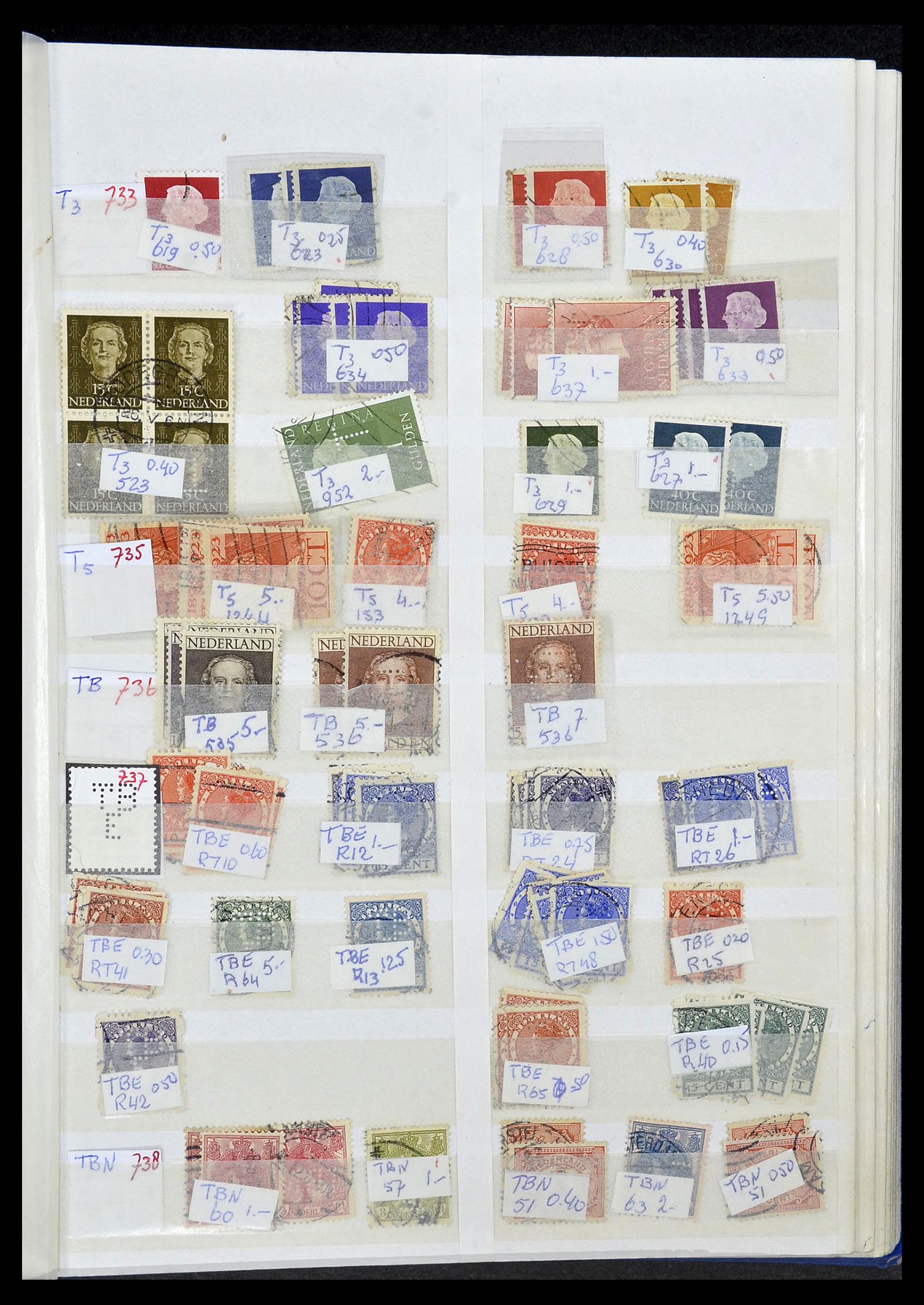 34407 128 - Postzegelverzameling 34407 Nederland firmaperforaties 1872-1980.