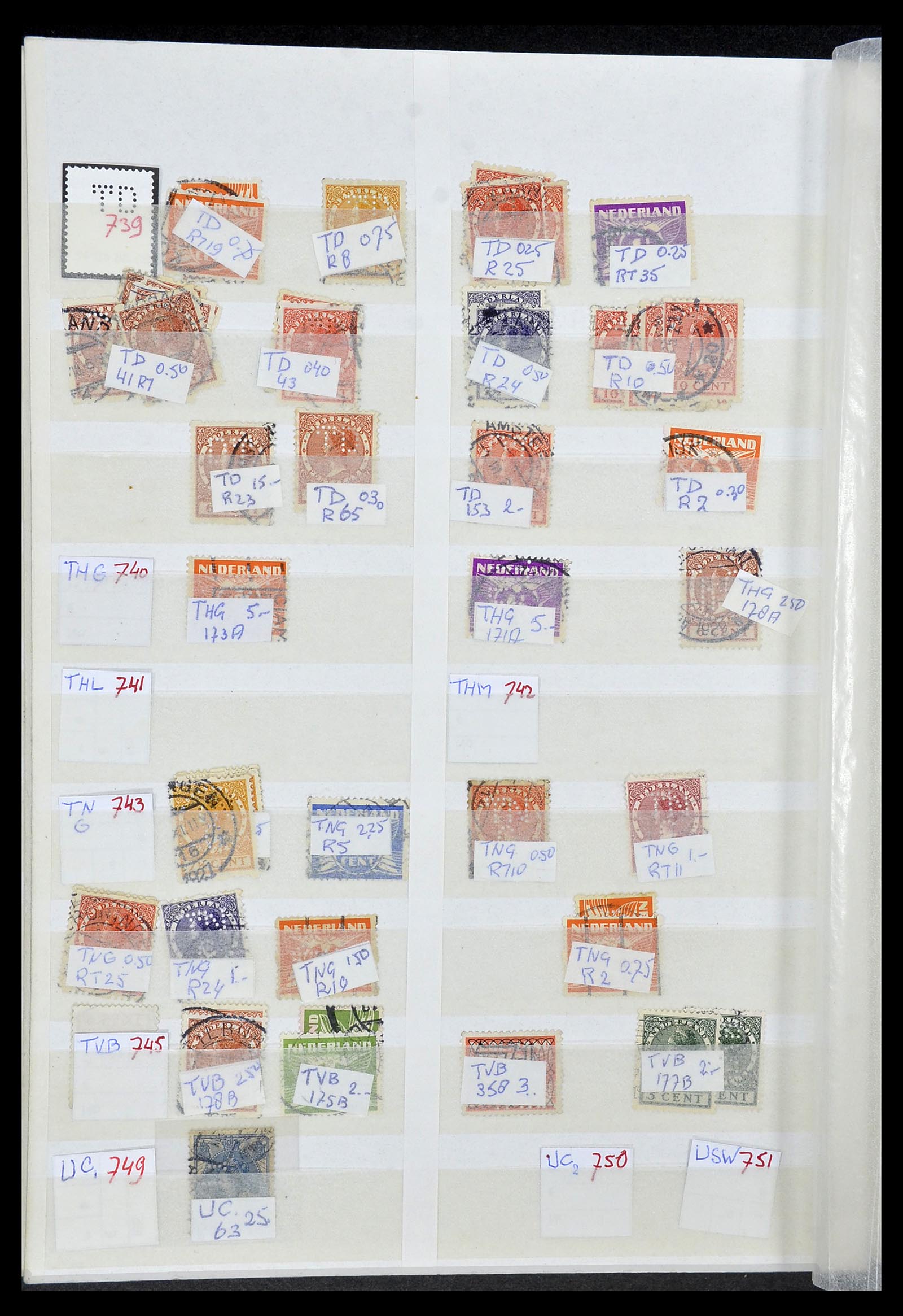 34407 129 - Postzegelverzameling 34407 Nederland firmaperforaties 1872-1980.