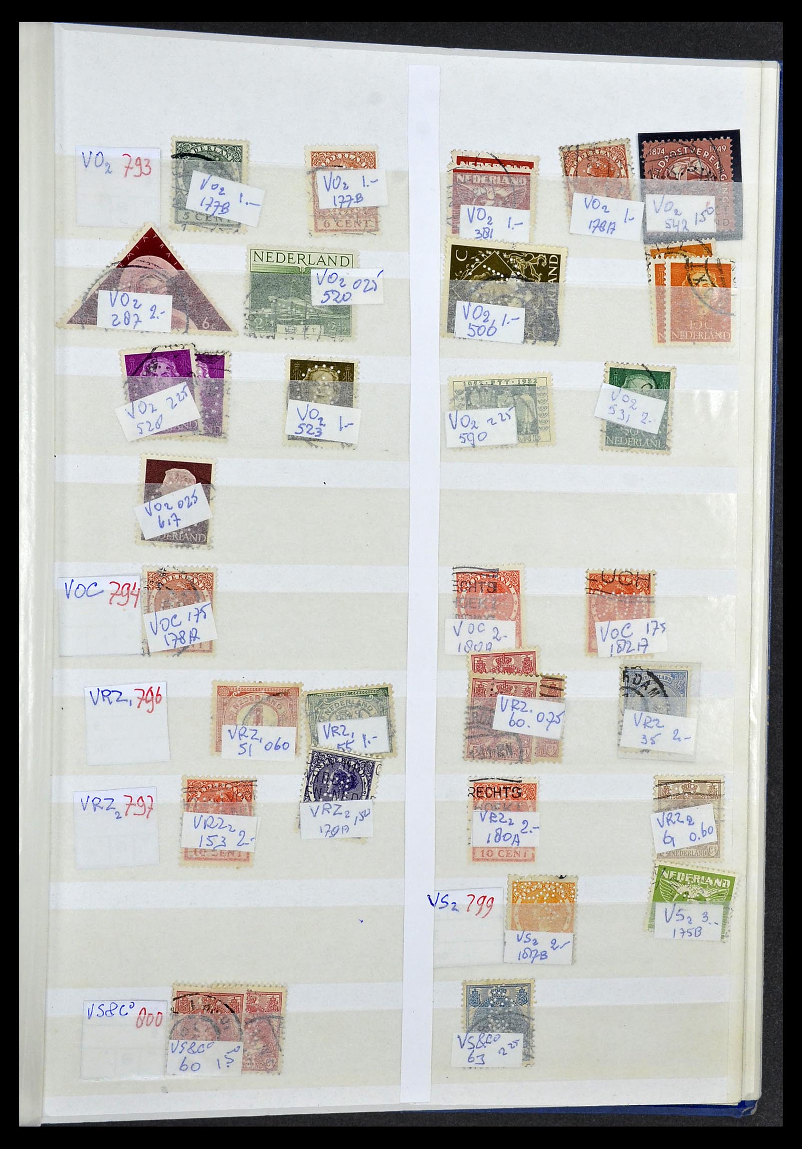 34407 138 - Postzegelverzameling 34407 Nederland firmaperforaties 1872-1980.