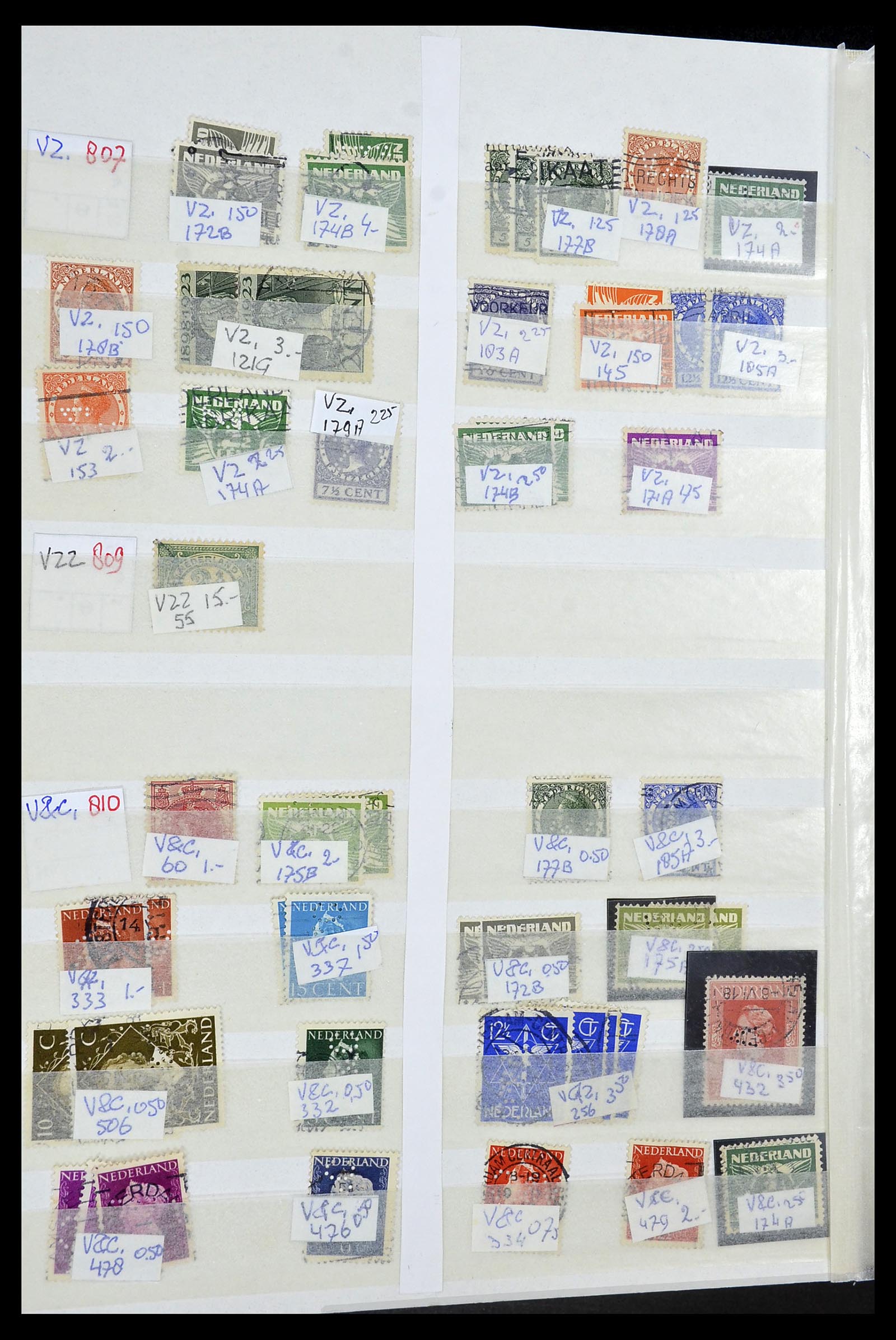 34407 141 - Postzegelverzameling 34407 Nederland firmaperforaties 1872-1980.
