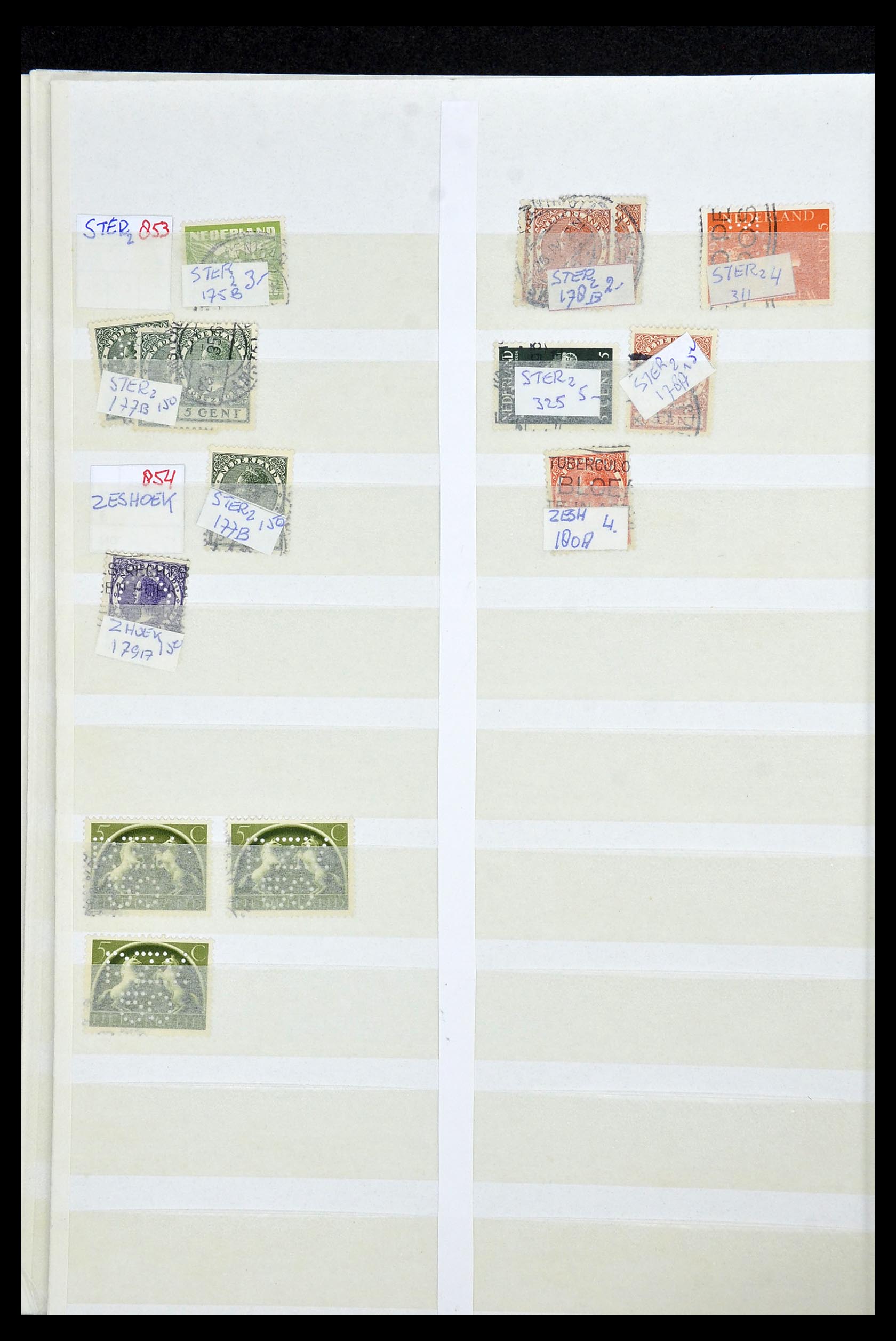34407 147 - Postzegelverzameling 34407 Nederland firmaperforaties 1872-1980.