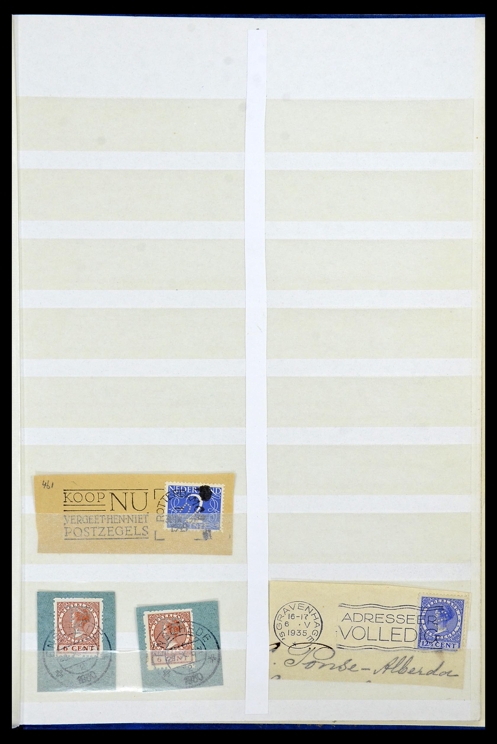 34407 148 - Stamp Collection 34407 Netherlands perfins 1872-1980.