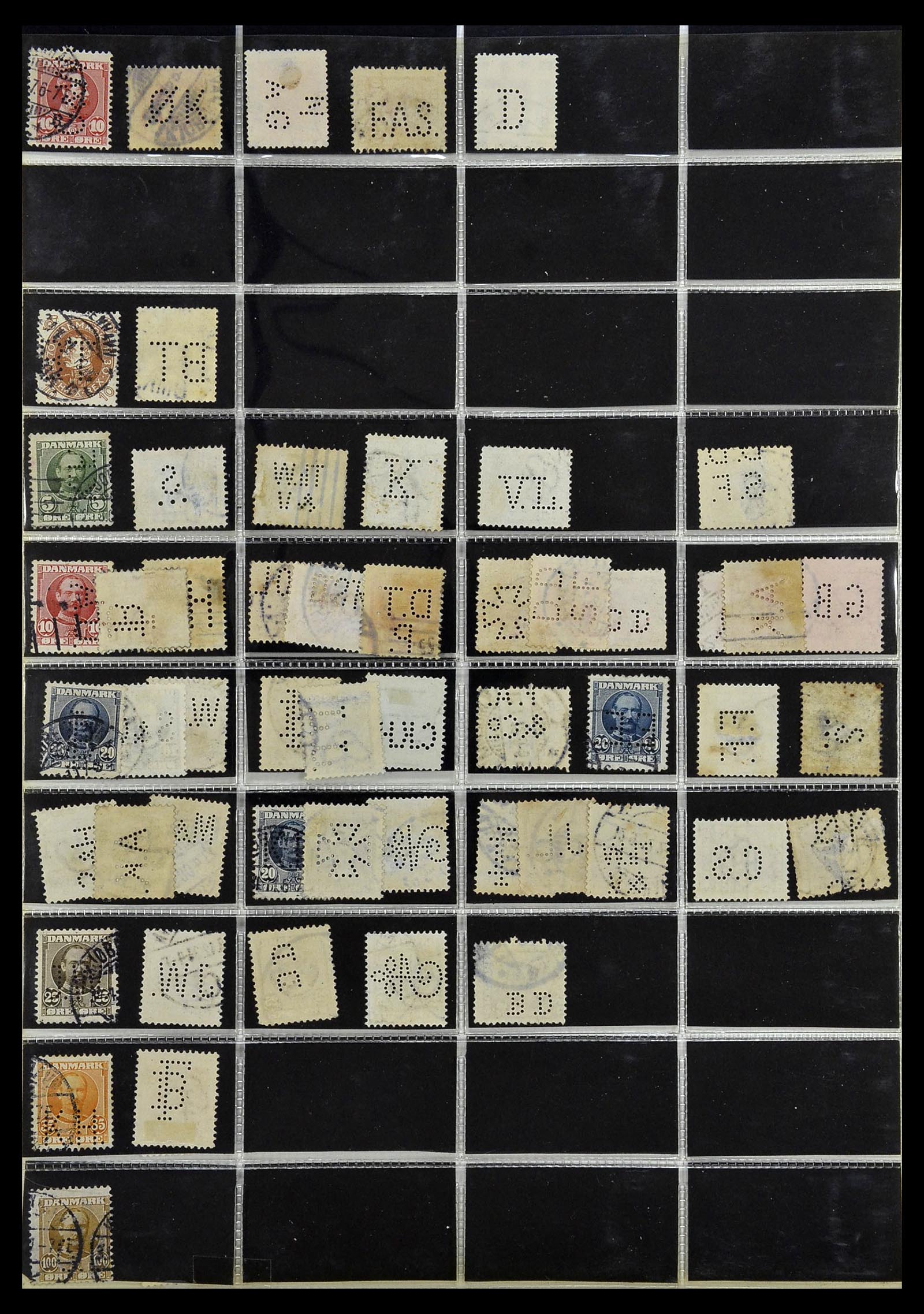 34408 004 - Postzegelverzameling 34408 Wereld firmaperforaties 1870-1980.
