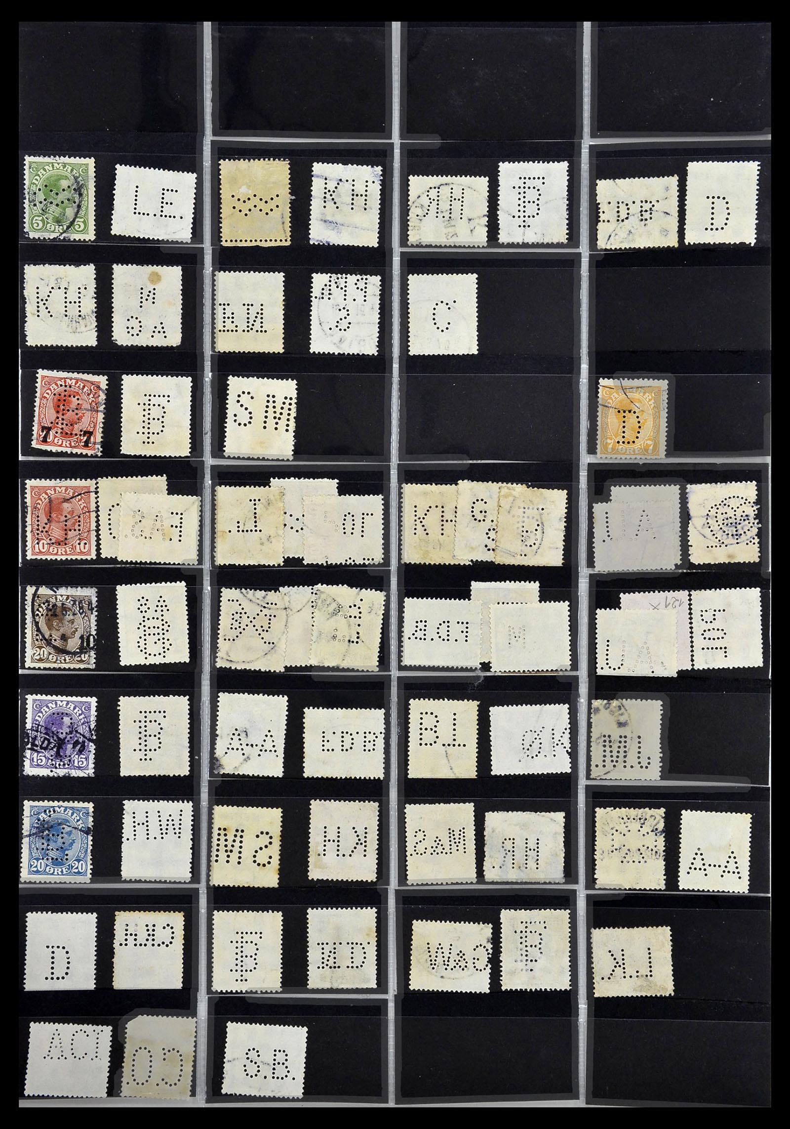 34408 005 - Postzegelverzameling 34408 Wereld firmaperforaties 1870-1980.