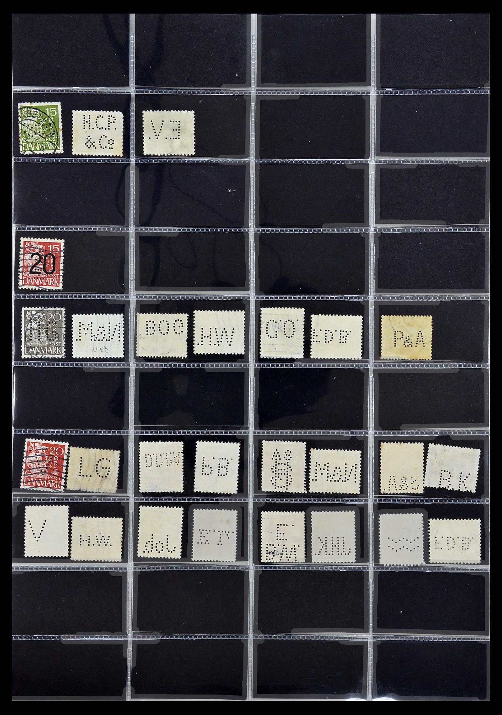 34408 011 - Postzegelverzameling 34408 Wereld firmaperforaties 1870-1980.