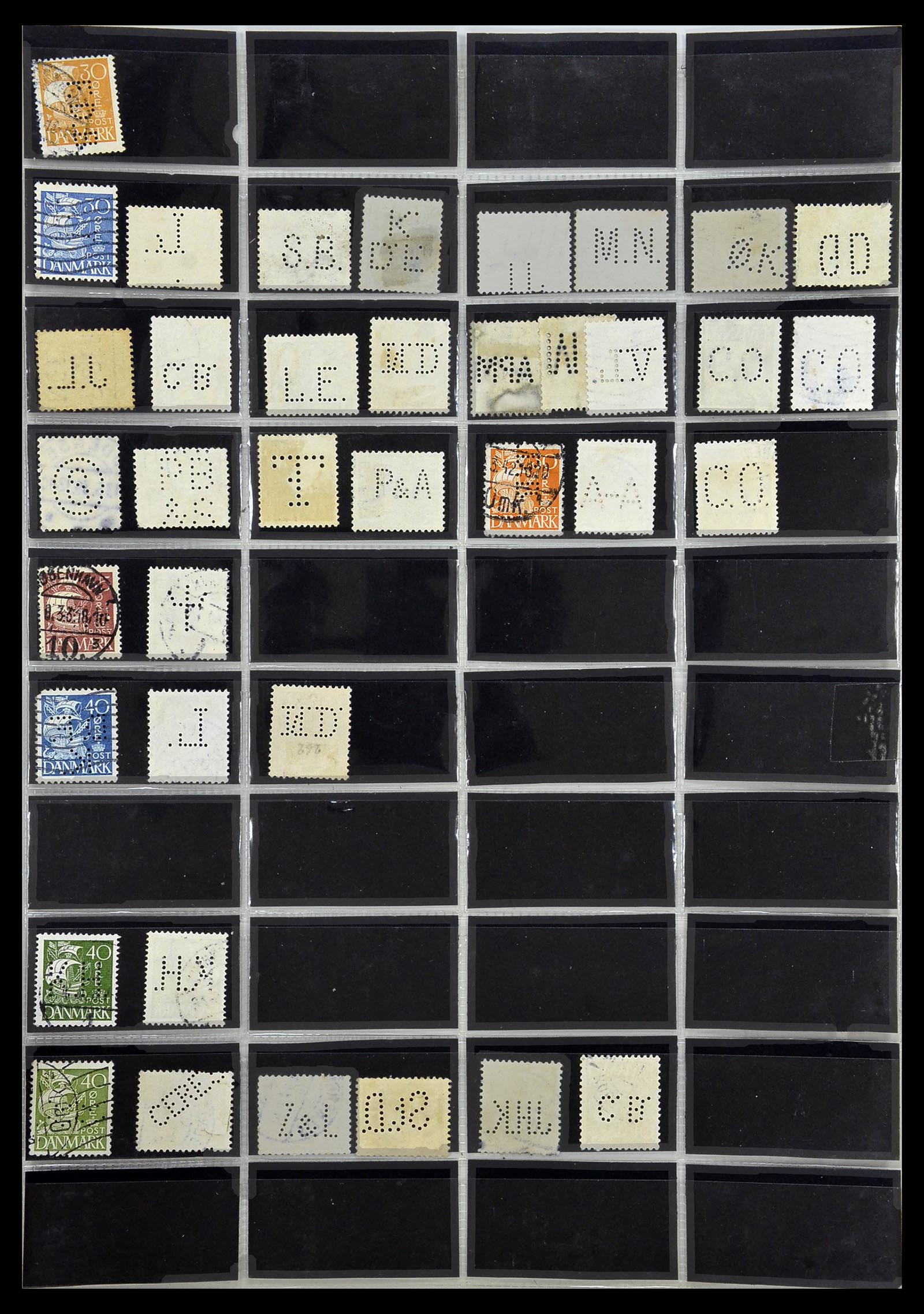 34408 014 - Postzegelverzameling 34408 Wereld firmaperforaties 1870-1980.