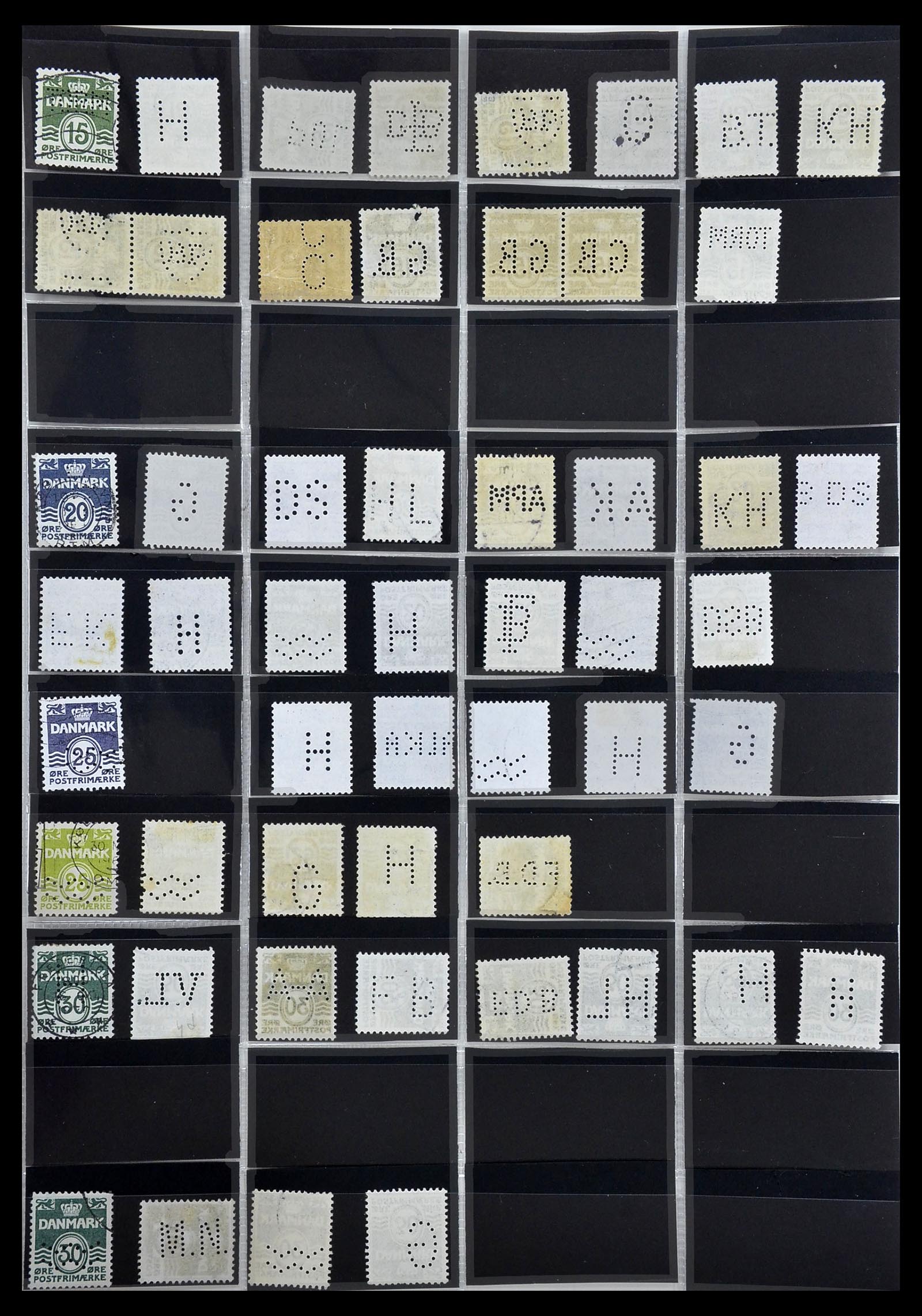 34408 019 - Postzegelverzameling 34408 Wereld firmaperforaties 1870-1980.