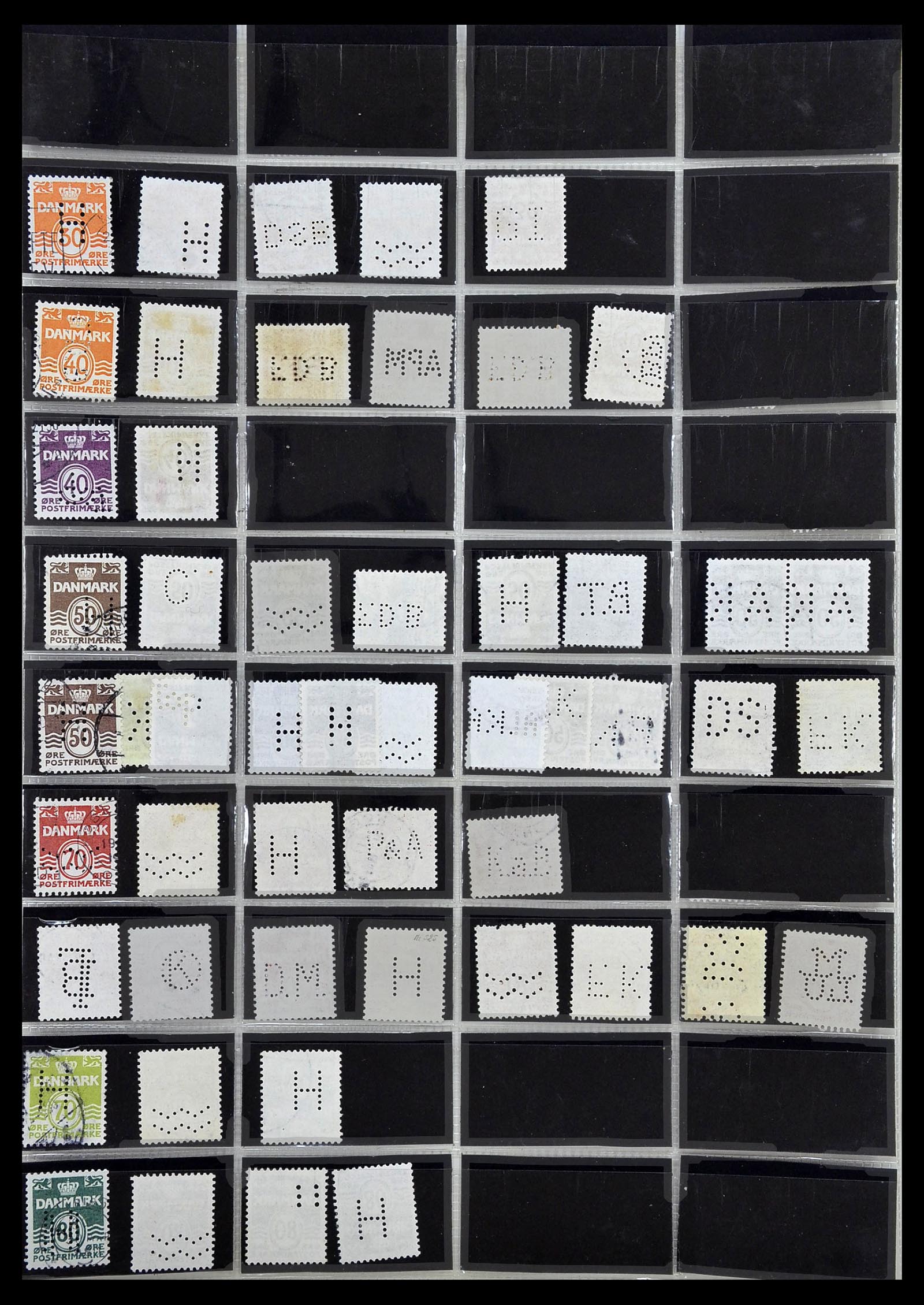 34408 020 - Postzegelverzameling 34408 Wereld firmaperforaties 1870-1980.