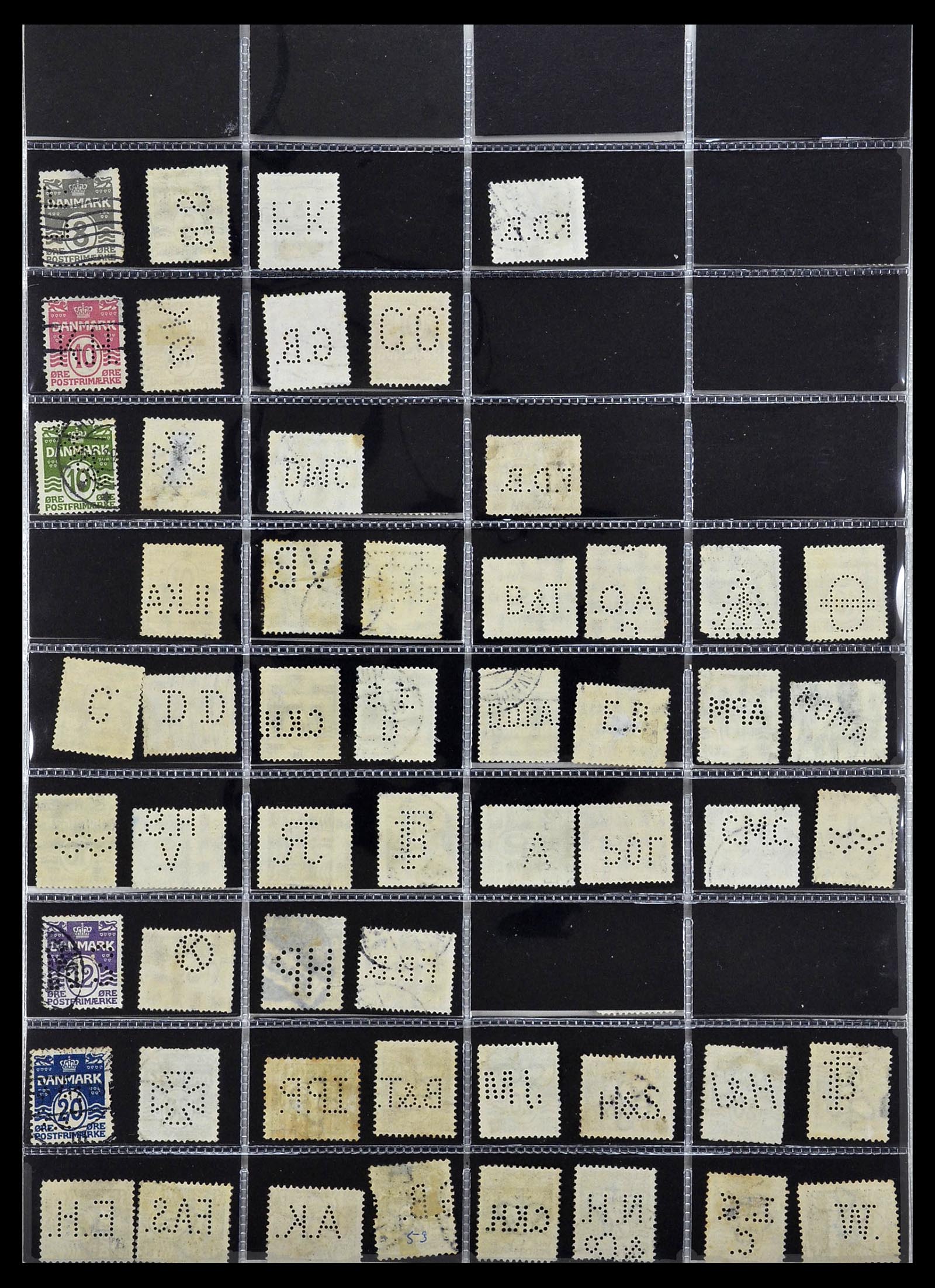 34408 023 - Postzegelverzameling 34408 Wereld firmaperforaties 1870-1980.