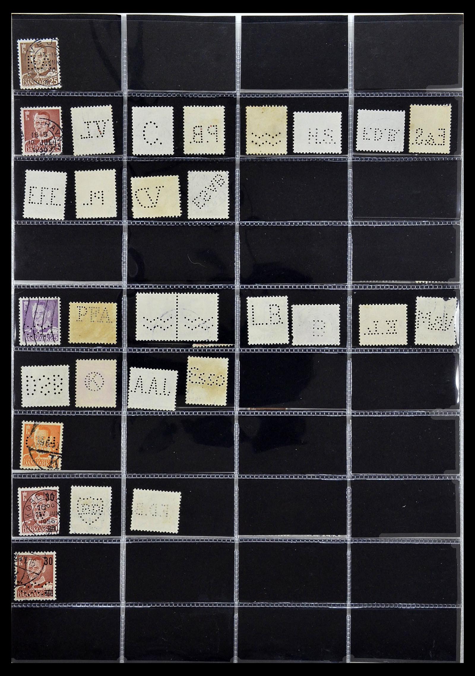 34408 031 - Stamp Collection 34408 World perfins 1870-1980.