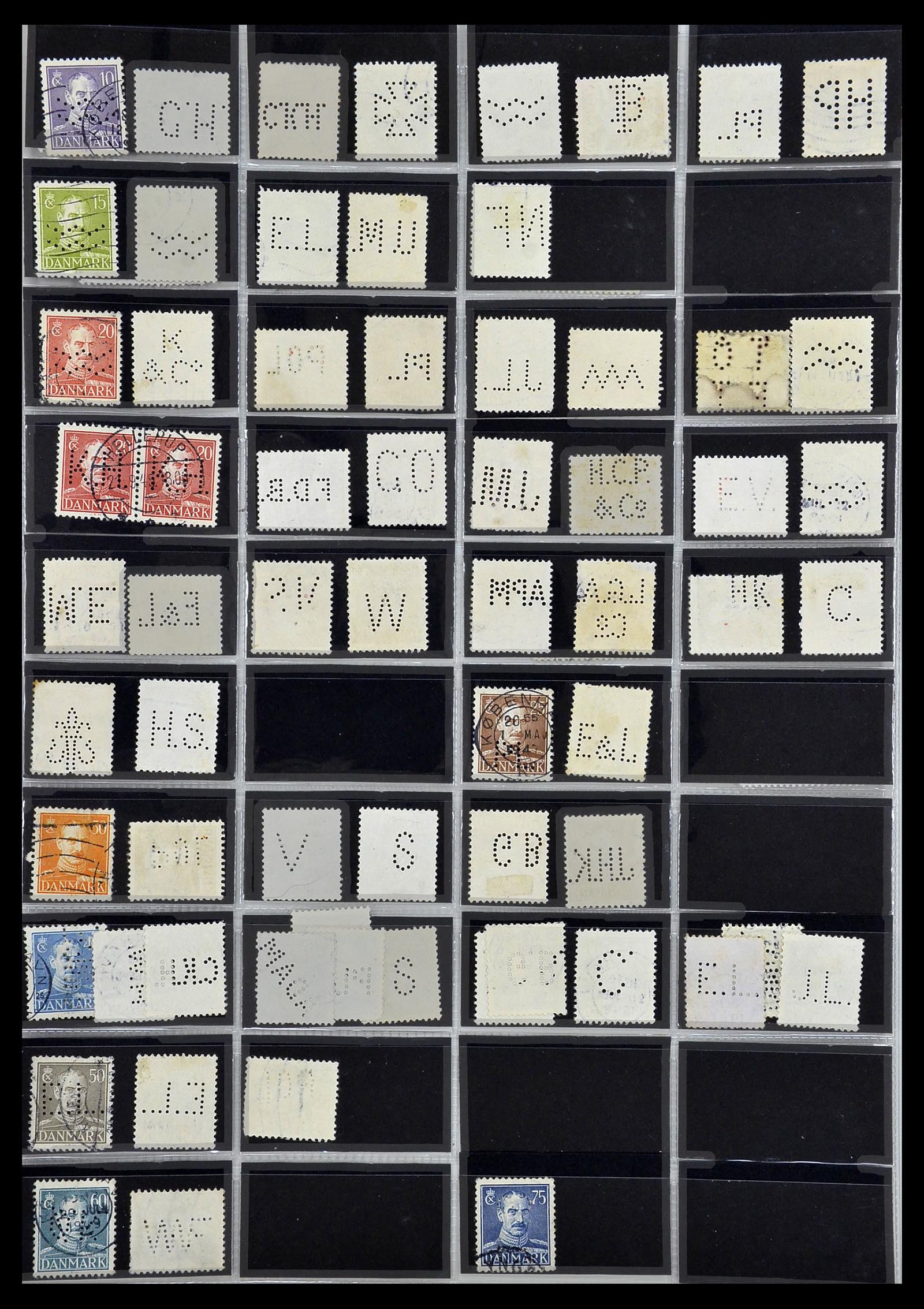 34408 036 - Postzegelverzameling 34408 Wereld firmaperforaties 1870-1980.