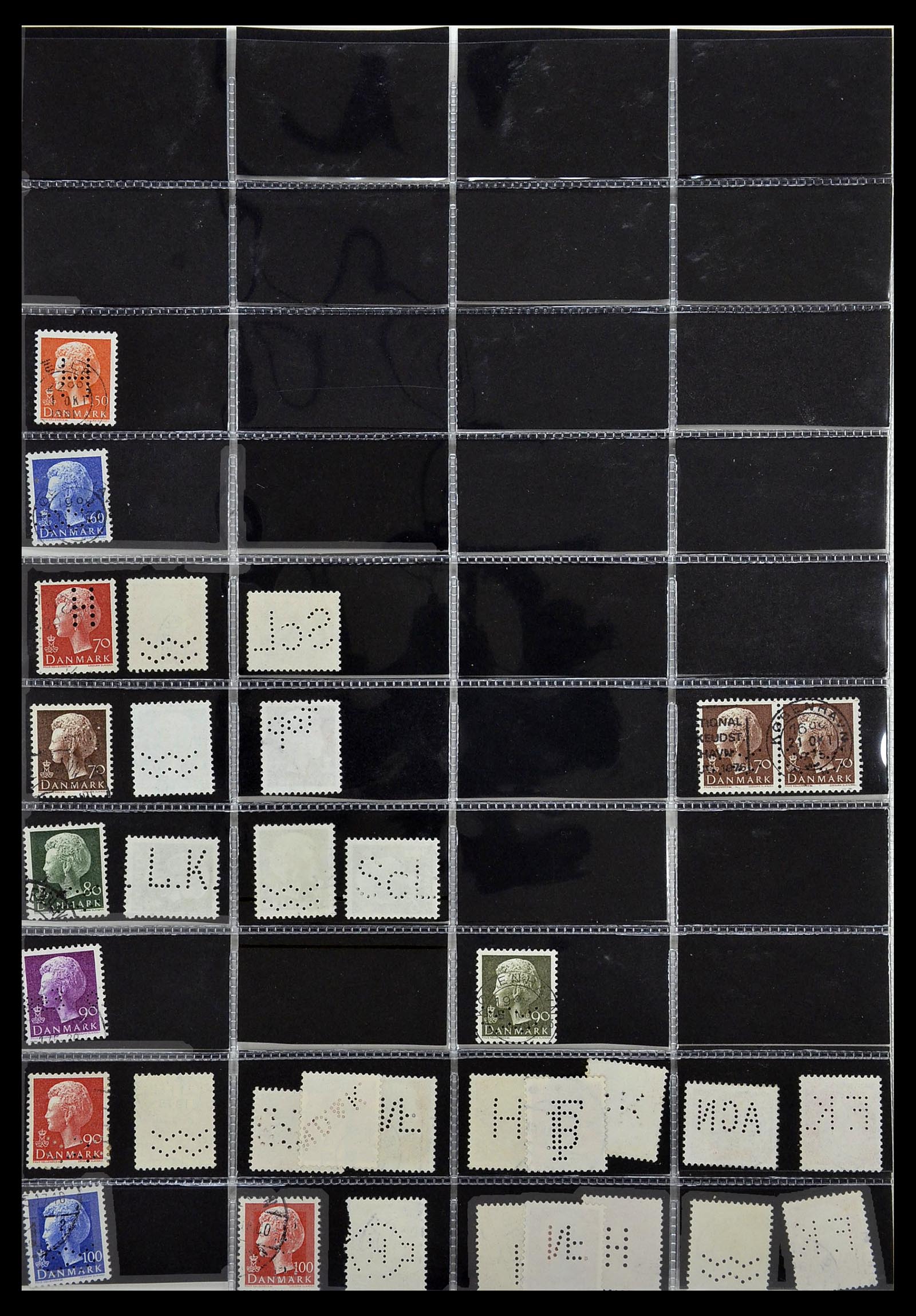34408 044 - Stamp Collection 34408 World perfins 1870-1980.