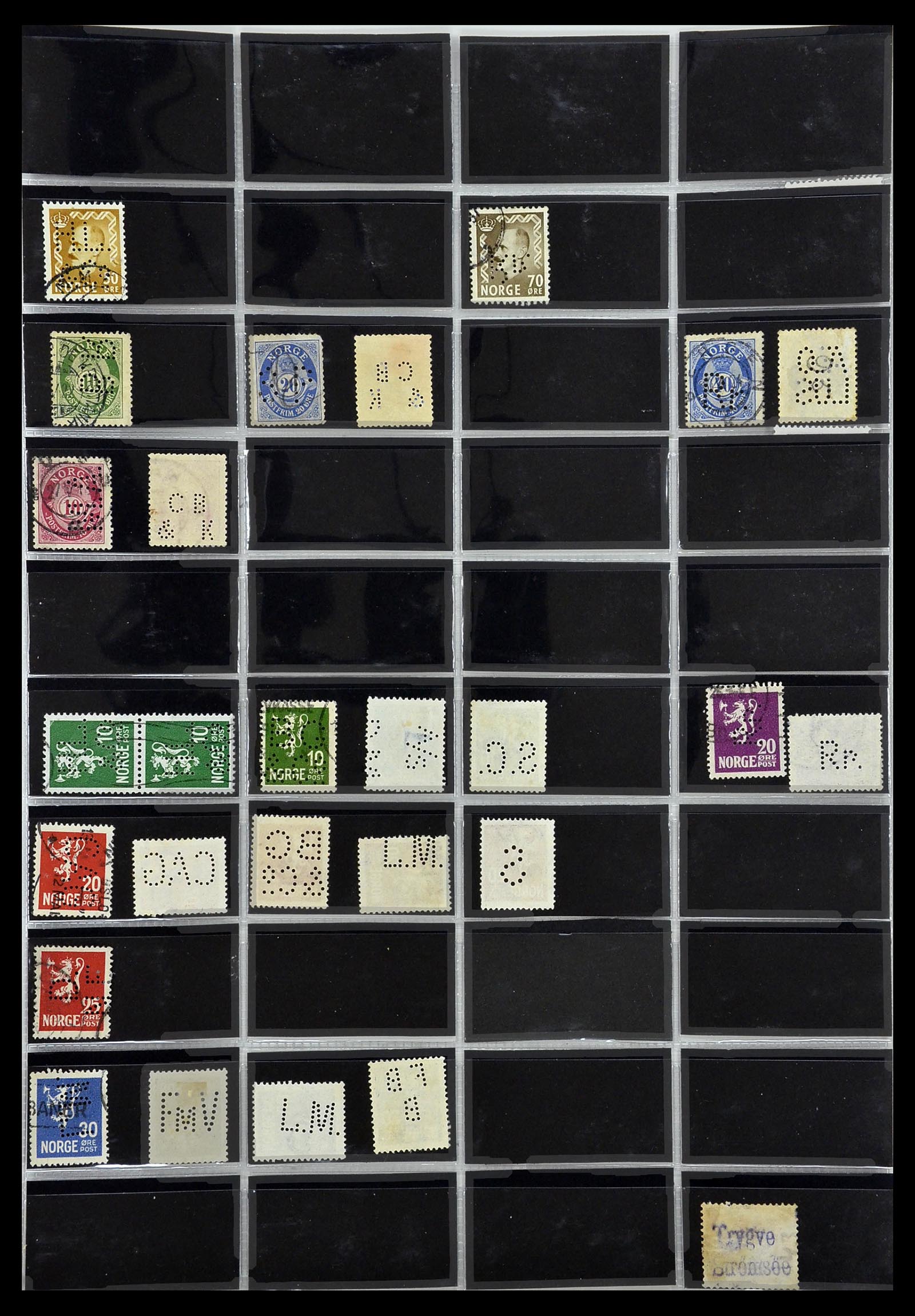 34408 059 - Postzegelverzameling 34408 Wereld firmaperforaties 1870-1980.