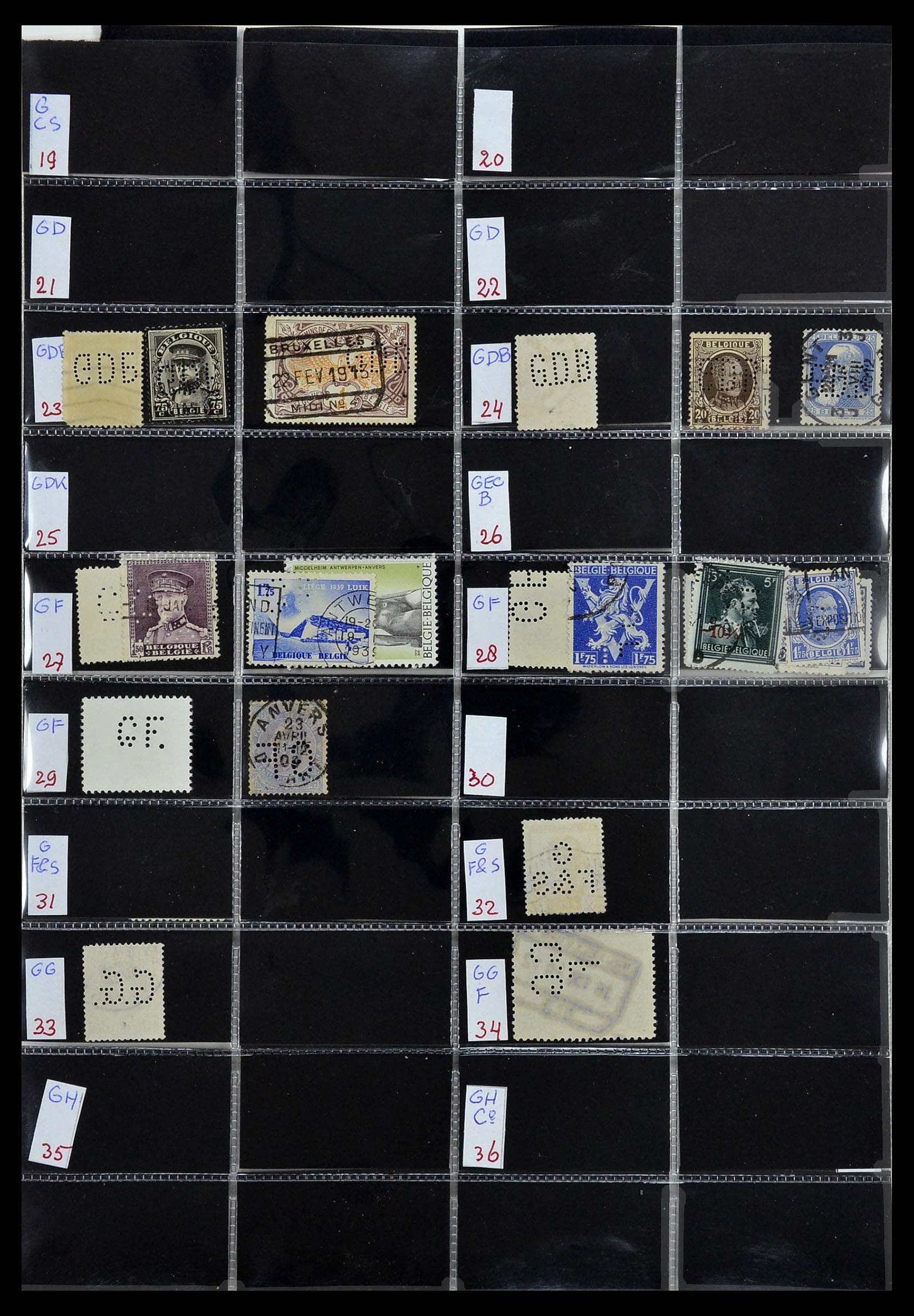 34408 065 - Stamp Collection 34408 World perfins 1870-1980.